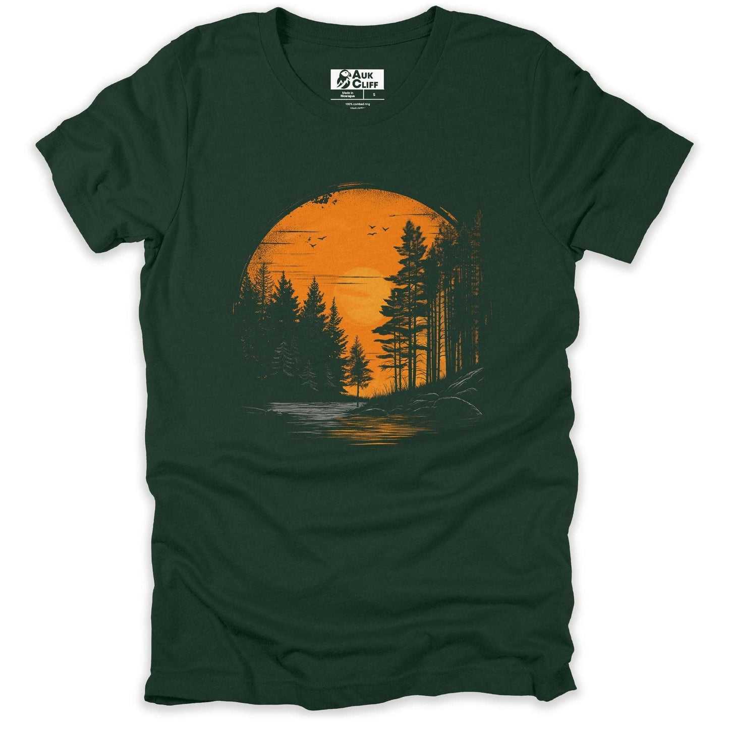 AukCliff Mountain and Wilderness Graphic Tees Forest / S Dawn Pines T-shirt