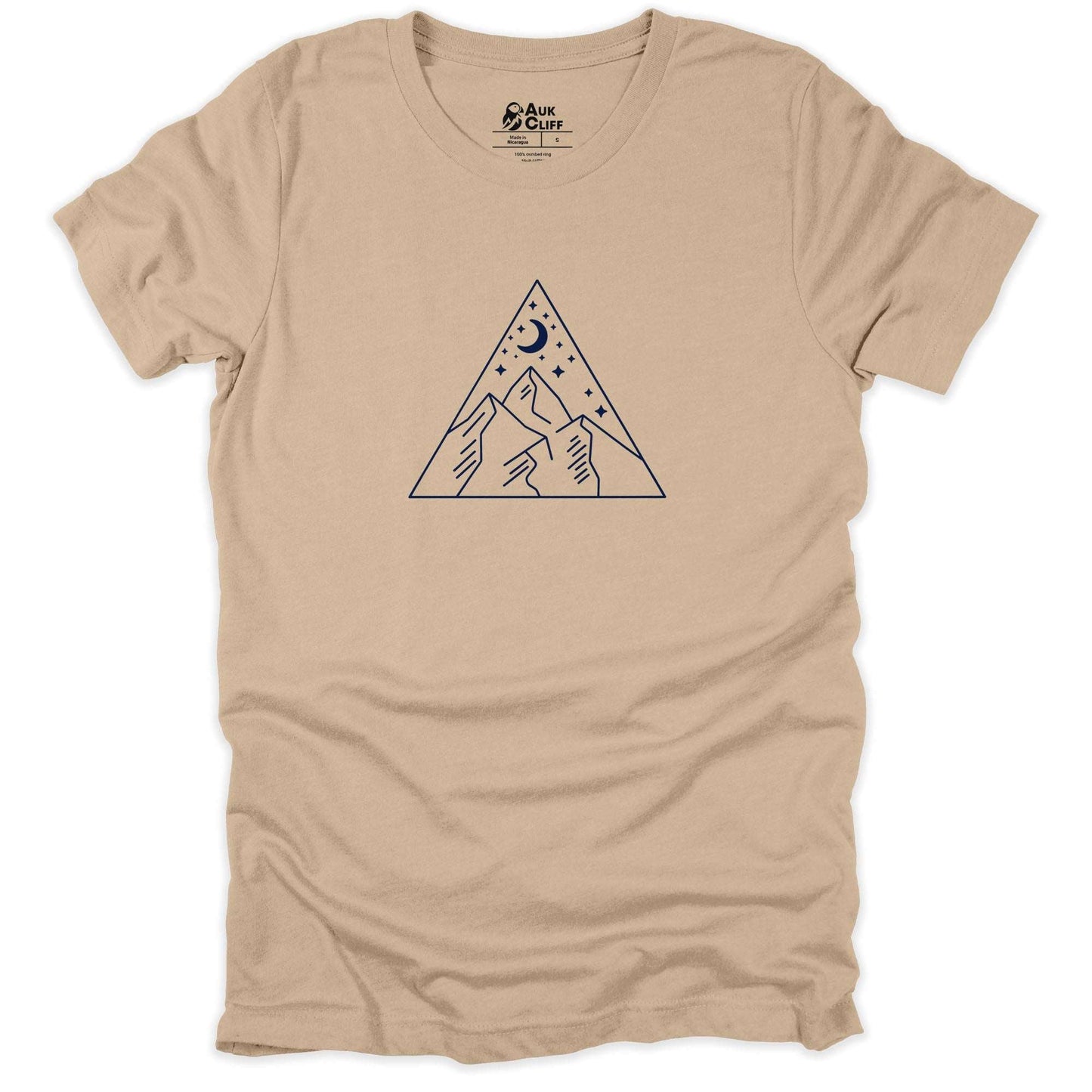 AukCliff Mountain and Wilderness Graphic Tees Tan / S Celestial Peaks T-shirt