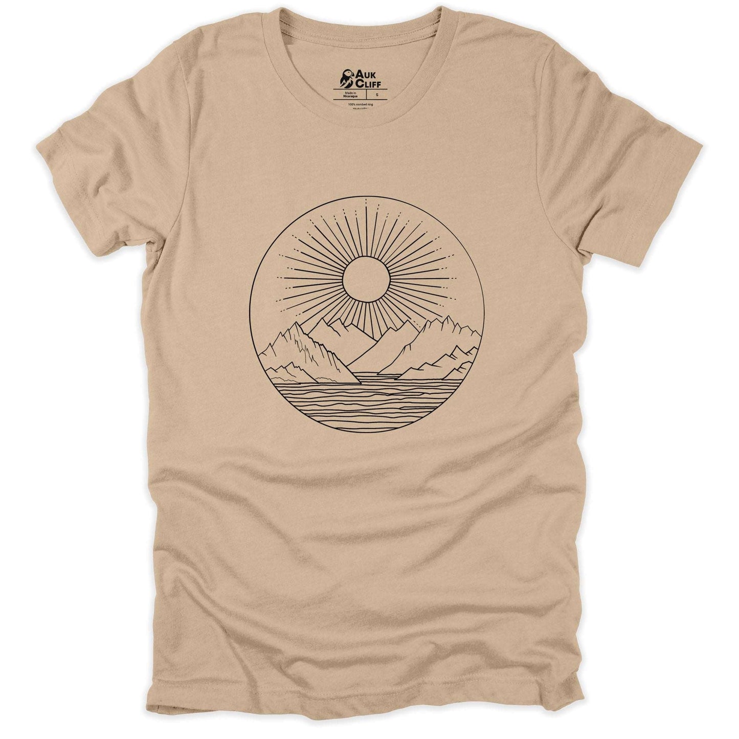 AukCliff Mountain and Wilderness Graphic Tees Tan / S Celestial Serenity T-shirt