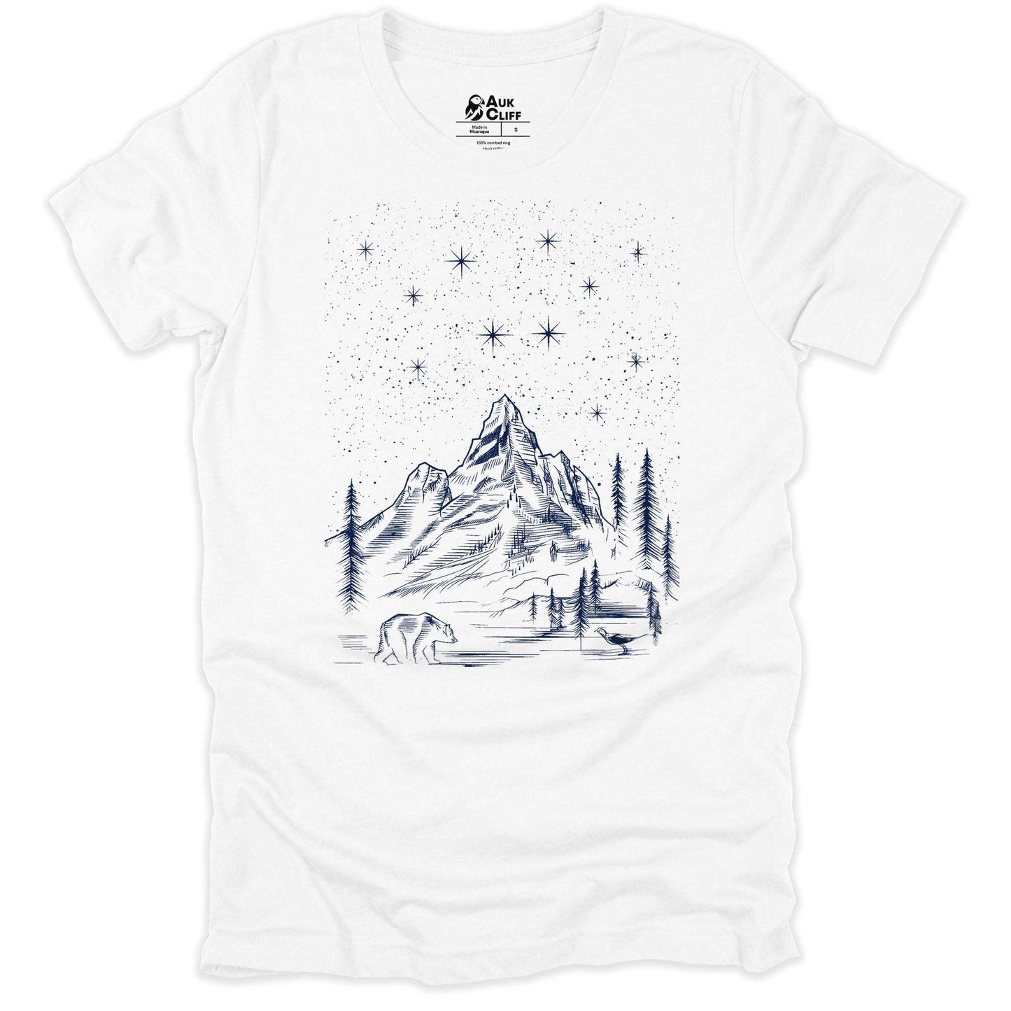 AukCliff Mountain and Wilderness Graphic Tees White / S Alpine Wildlife T-shirt