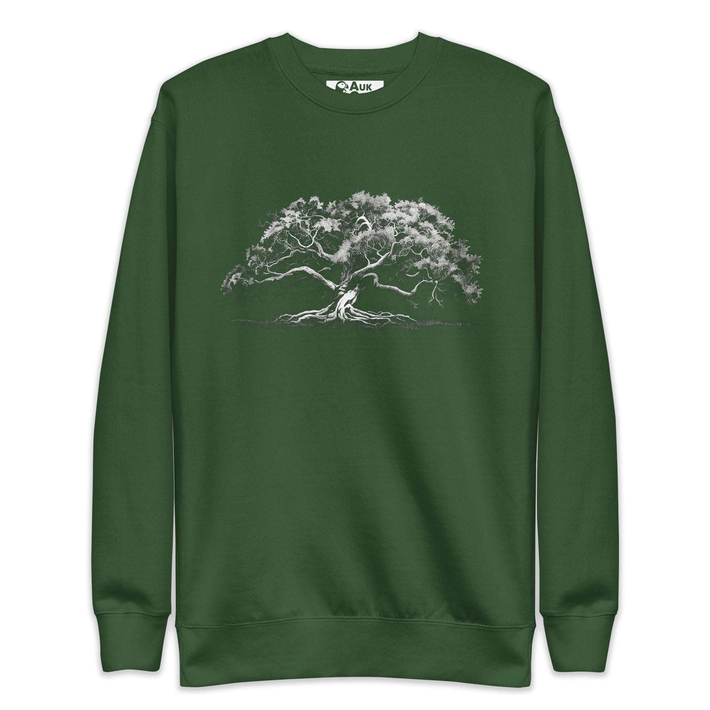 AukCliff Nature and Wildlife Graphic Sweatshirt Forest Green / S Ancient Oak Sweatshirt