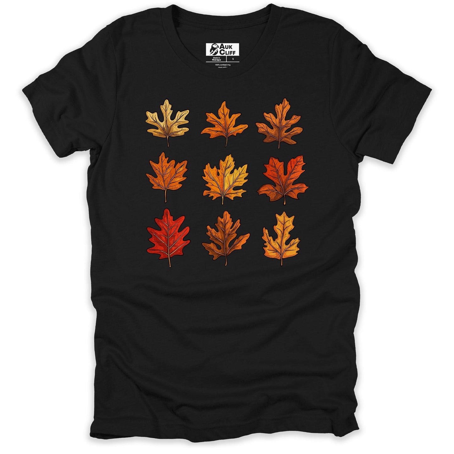 AukCliff Nature and Wildlife Graphic Tees Black / S Fall Leaves Collection T-shirt