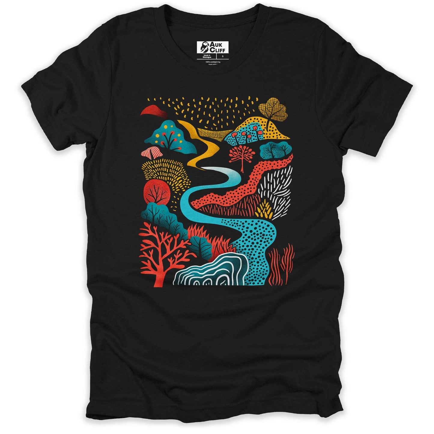 AukCliff Nature and Wildlife Graphic Tees Black / S River of Dreams Graphic T-shirt
