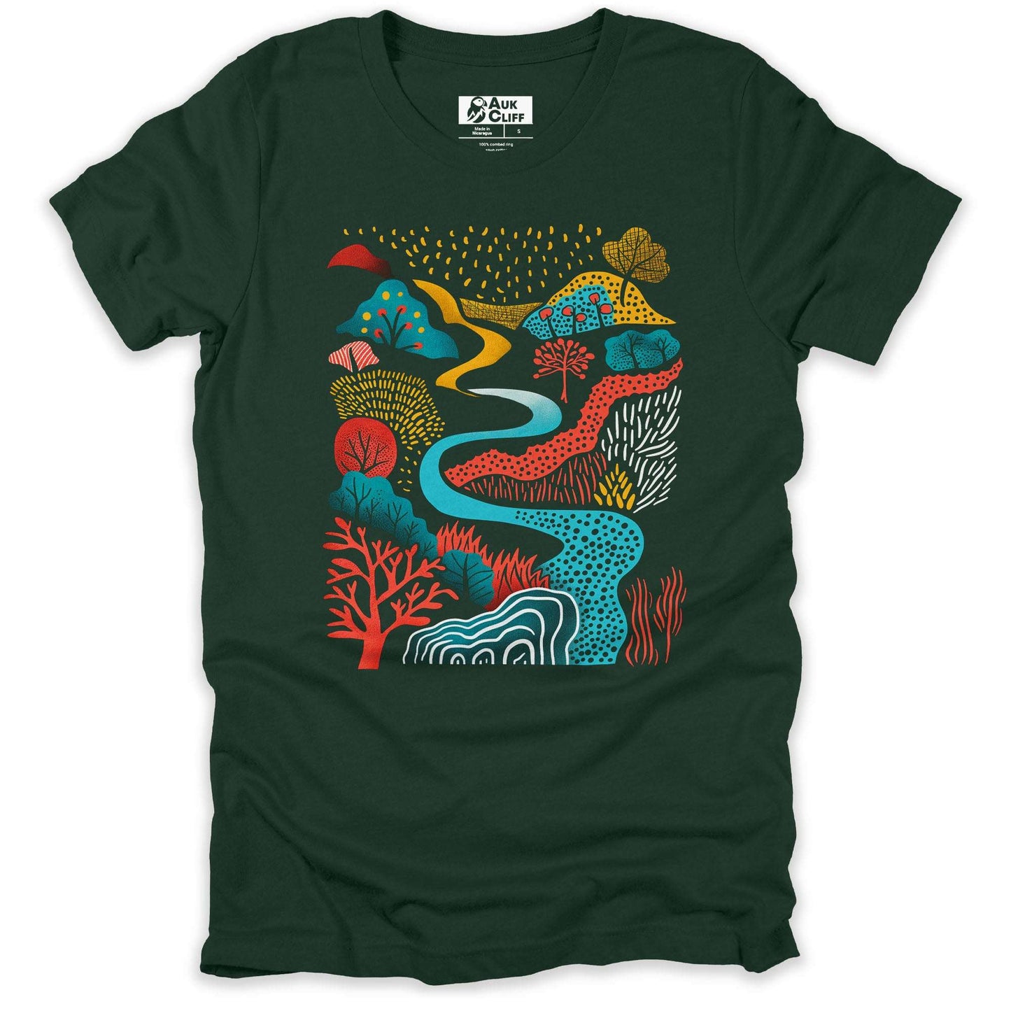 AukCliff Nature and Wildlife Graphic Tees Forest / S River of Dreams Graphic T-shirt