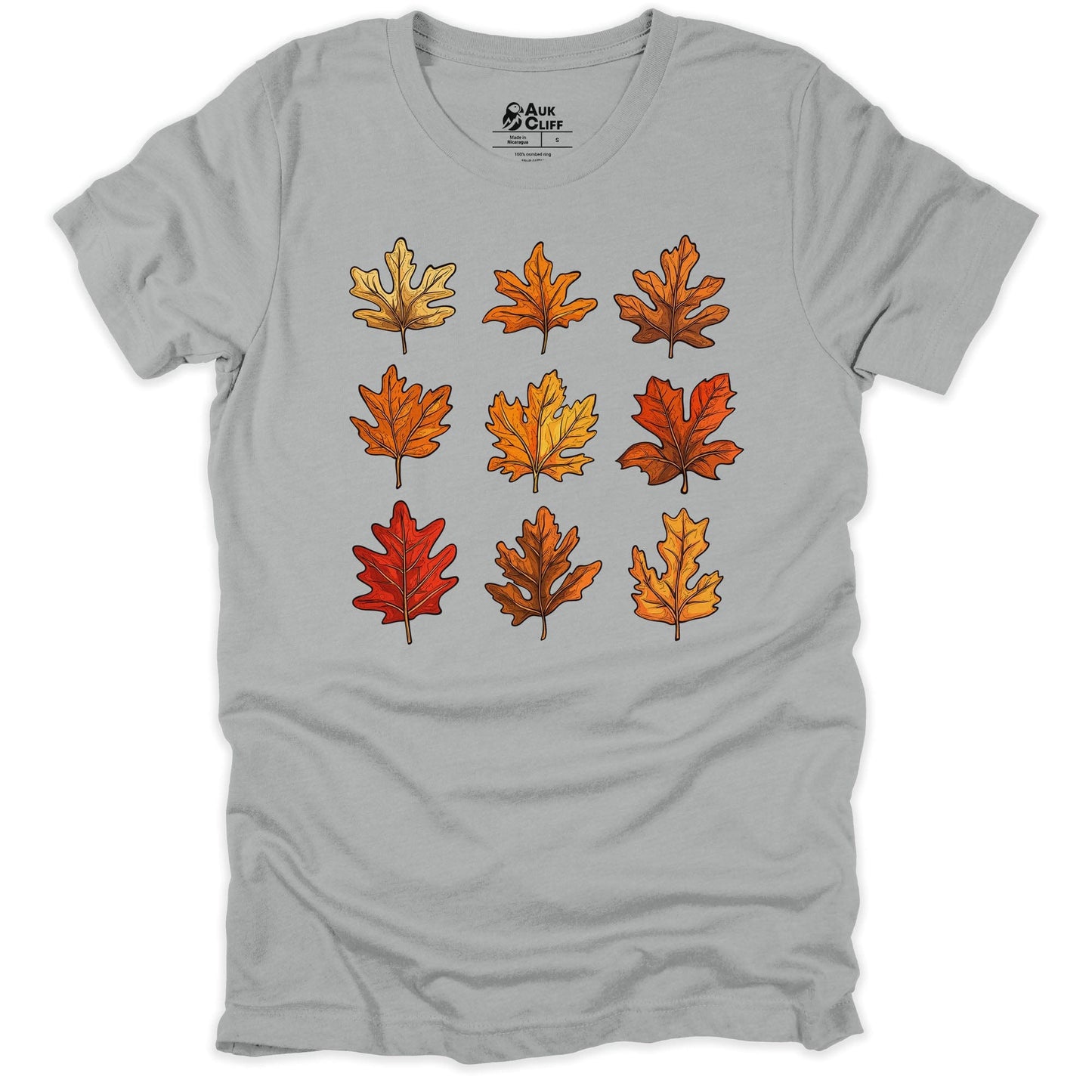 AukCliff Nature and Wildlife Graphic Tees Silver / S Fall Leaves Collection T-shirt