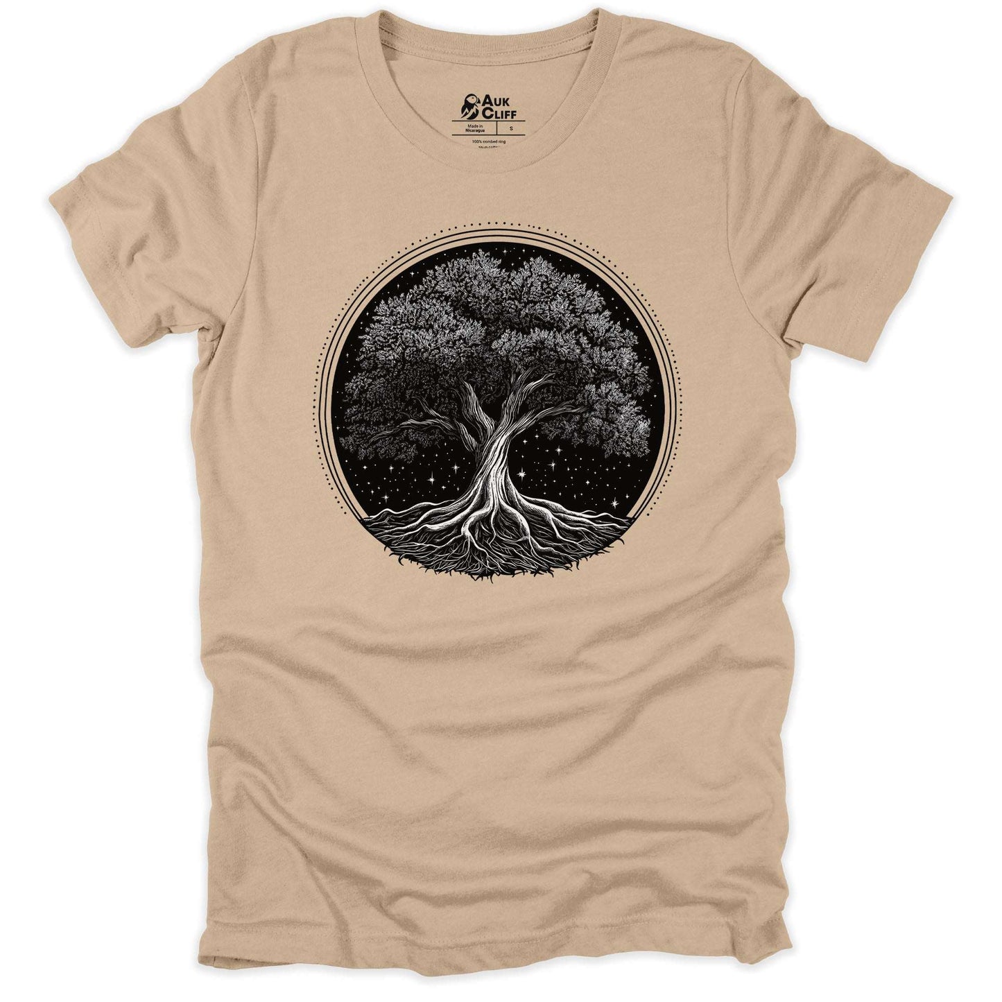 AukCliff Nature and Wildlife Graphic Tees Tan / S Roots of Serenity T-shirt