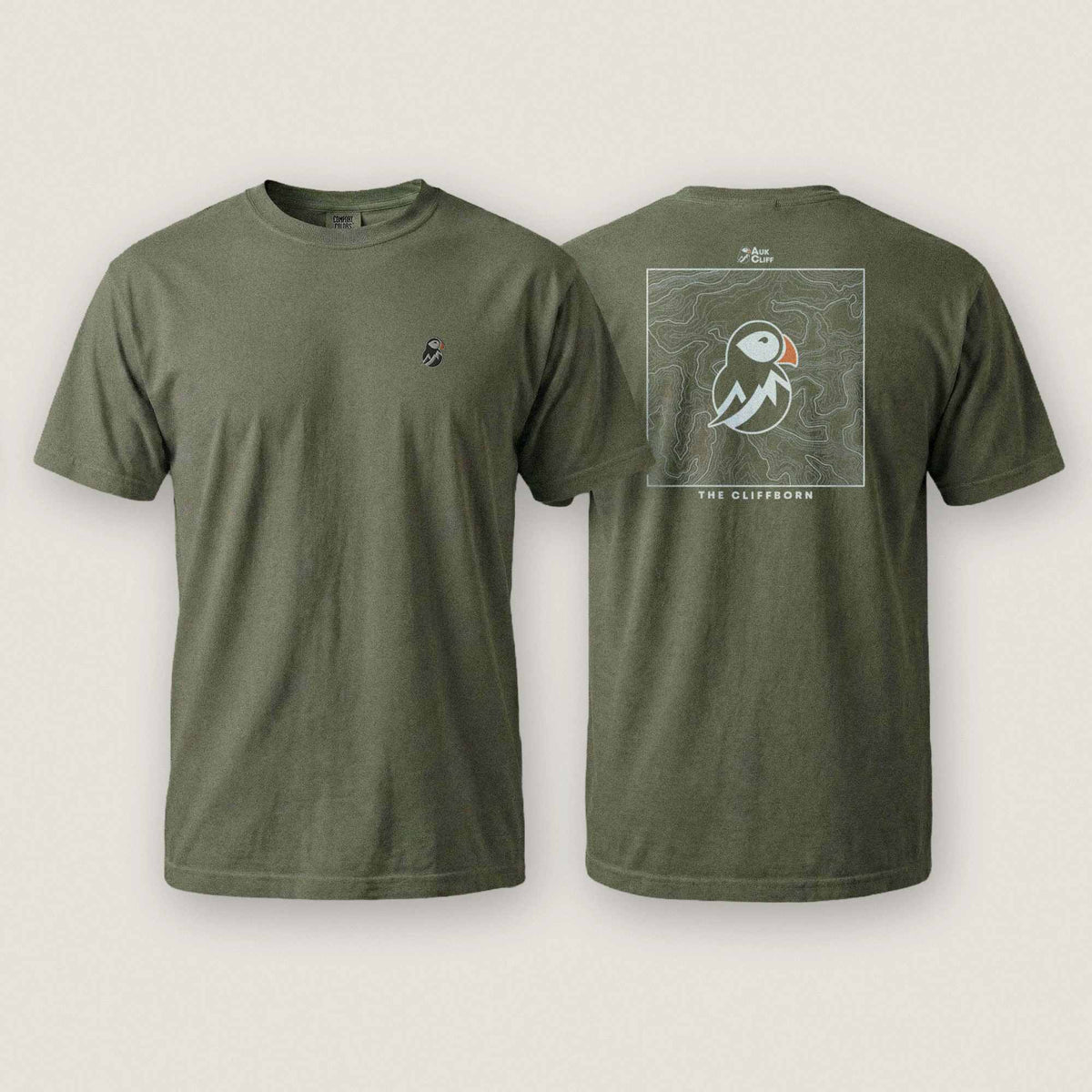AukCliff Rear Print Comfort Colors T-shirt Moss / S The Cliffborn Comfort Colors T-Shirt