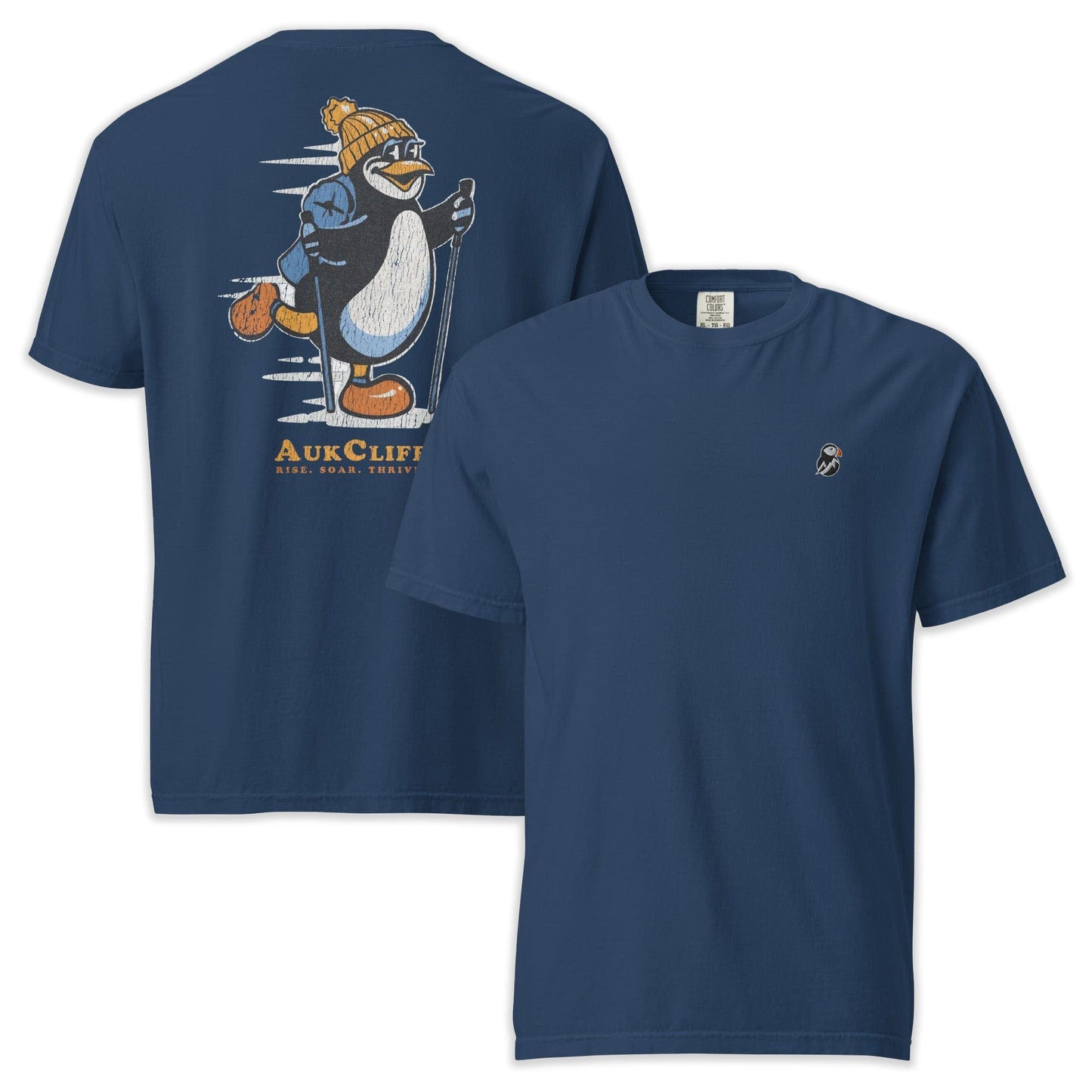AukCliff Rear Print Comfort Colors T-shirt True Navy / S Trailblazer Penguin Back Print Comfort Colors T-Shirt