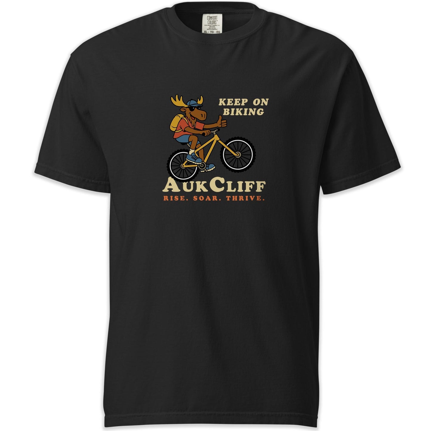 AukCliff Simple Comfort Colors T-shirt Black / S AukCliff Keep On Biking Comfort Colors T-shirt