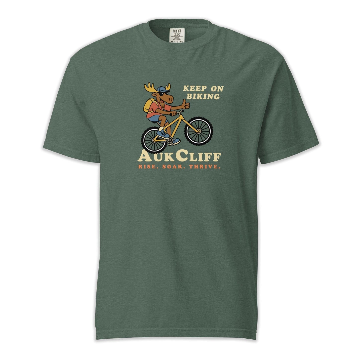 AukCliff Simple Comfort Colors T-shirt Blue Spruce / S AukCliff Keep On Biking Comfort Colors T-shirt