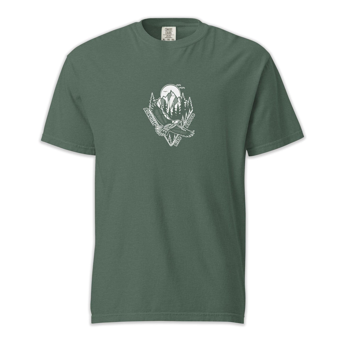 AukCliff Simple Comfort Colors T-shirt Blue Spruce / S Rise Above Eagle Comfort Colors T-shirt