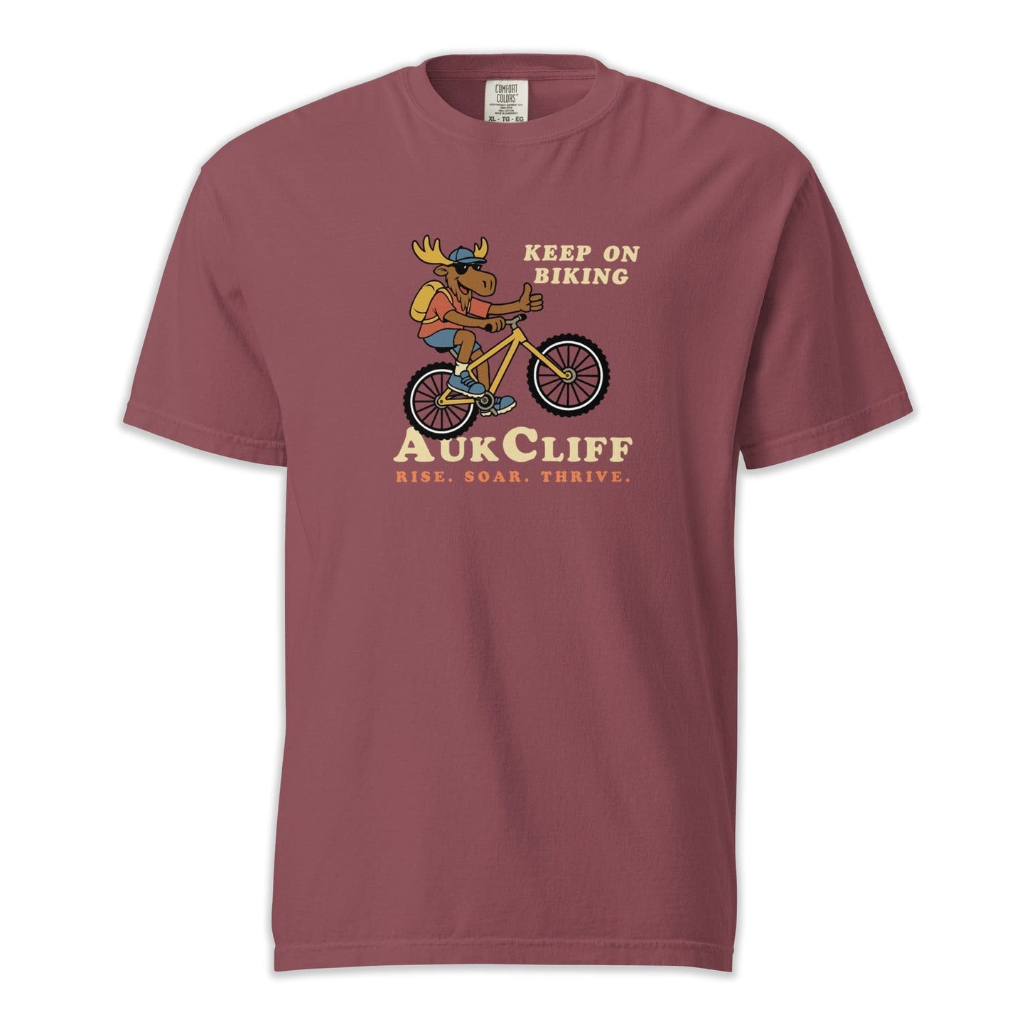 AukCliff Simple Comfort Colors T-shirt Brick / S AukCliff Keep On Biking Comfort Colors T-shirt