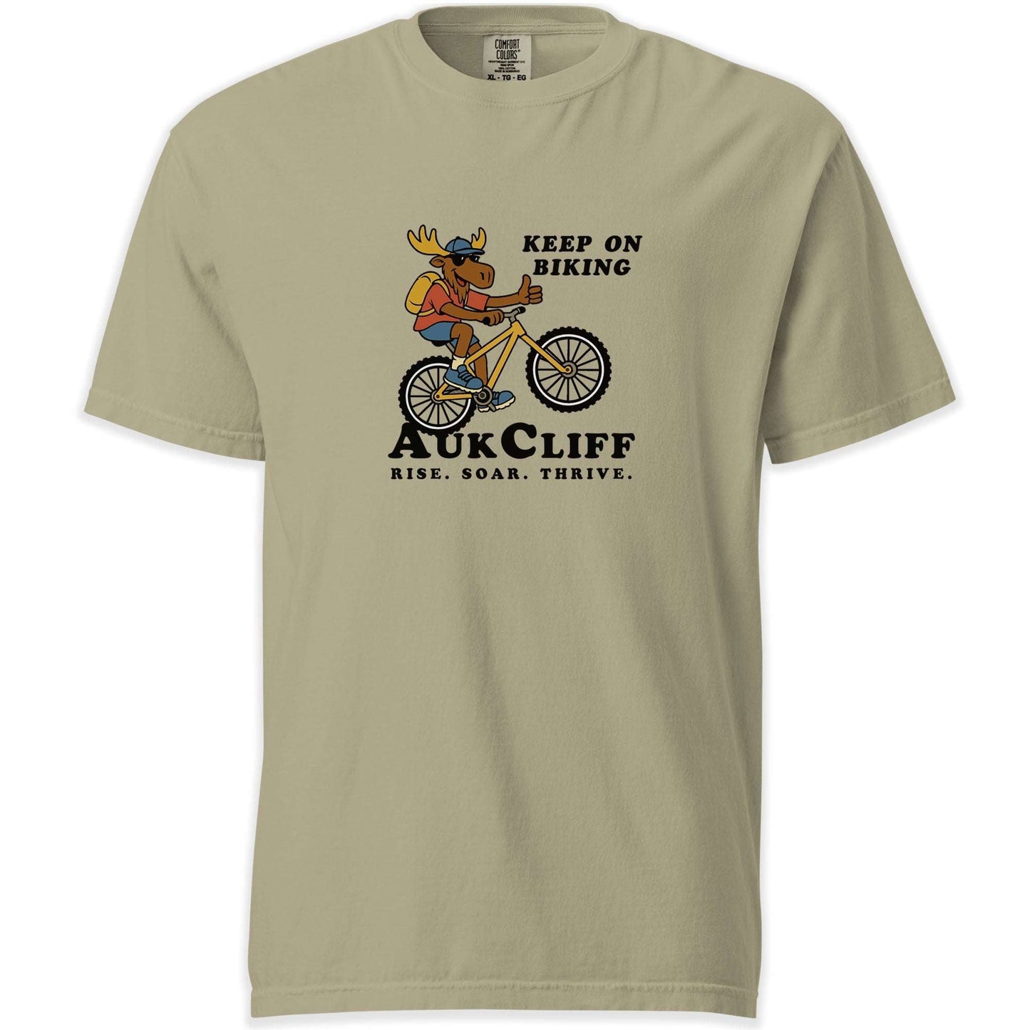 AukCliff Simple Comfort Colors T-shirt Khaki / S AukCliff Keep On Biking Comfort Colors T-shirt