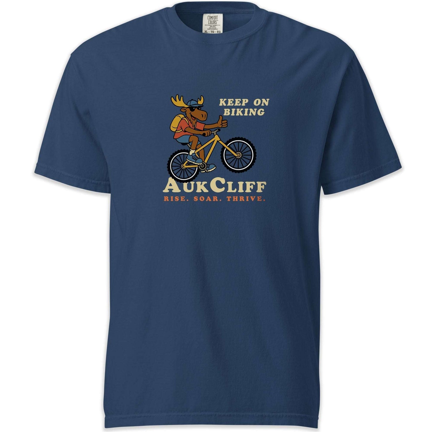 AukCliff Simple Comfort Colors T-shirt True Navy / S AukCliff Keep On Biking Comfort Colors T-shirt