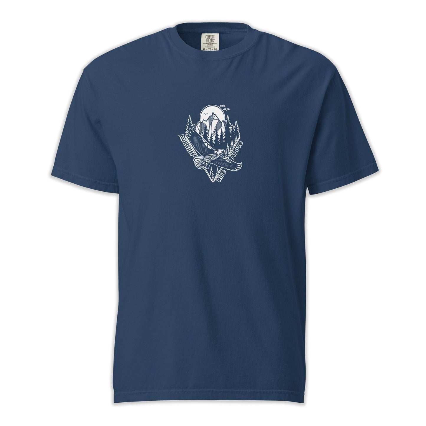 AukCliff Simple Comfort Colors T-shirt True Navy / S Rise Above Eagle Comfort Colors T-shirt