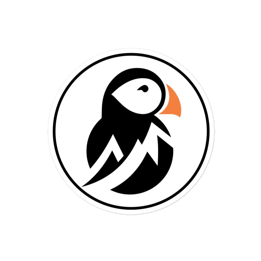 AukCliff Sticker 4″×4″ Trailblazer Puffin Round Sticker