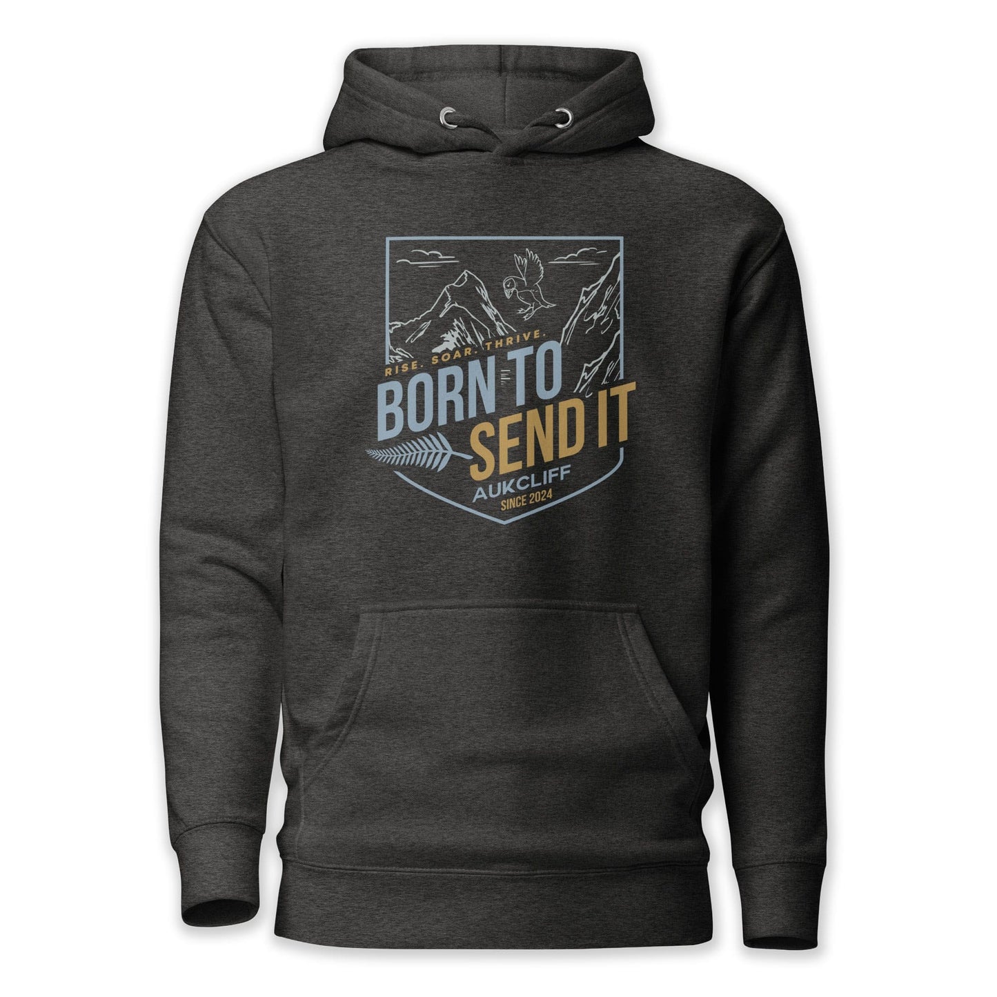 AukCliff® The Origin Collection Hoodie Charcoal Heather / S Born to Send It Hoodie