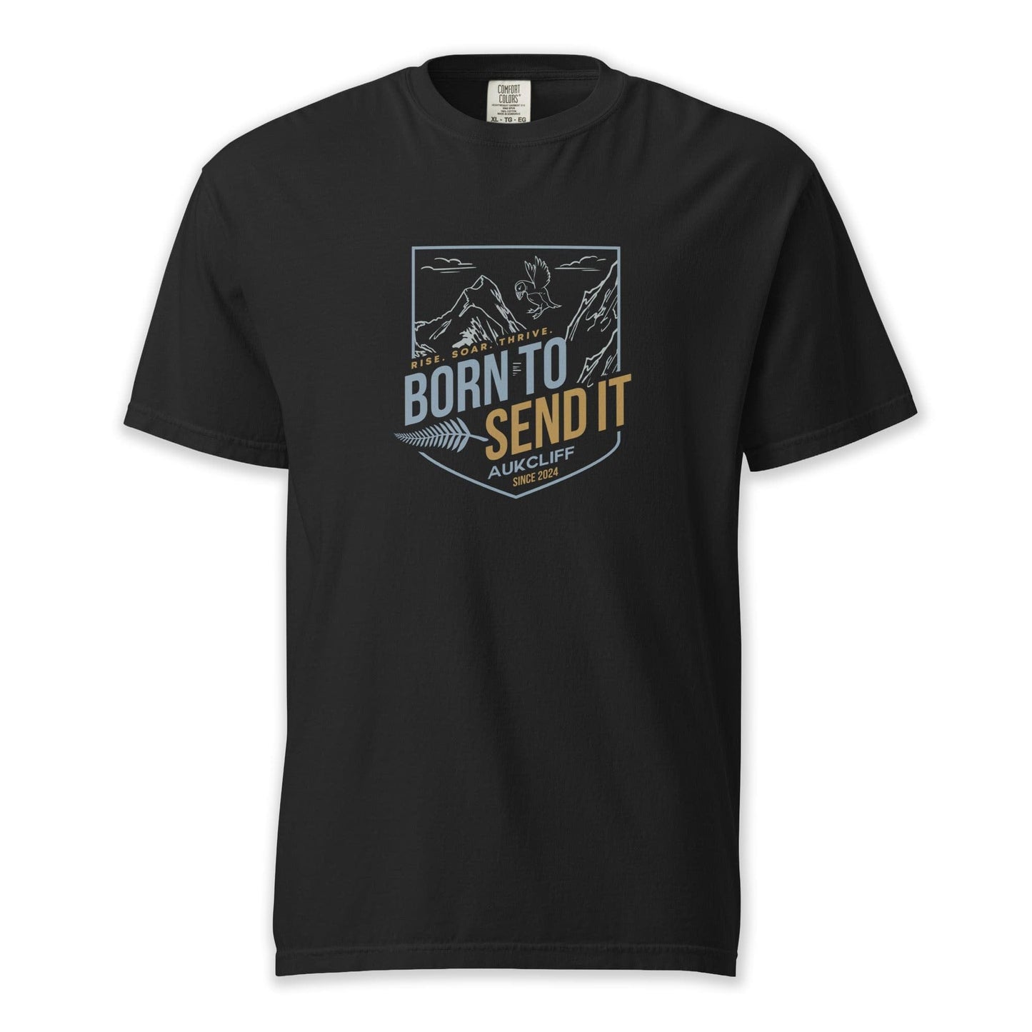 AukCliff® The Origin Collection T-shirt Black / S Born to Send It T-Shirt Comfort Colors