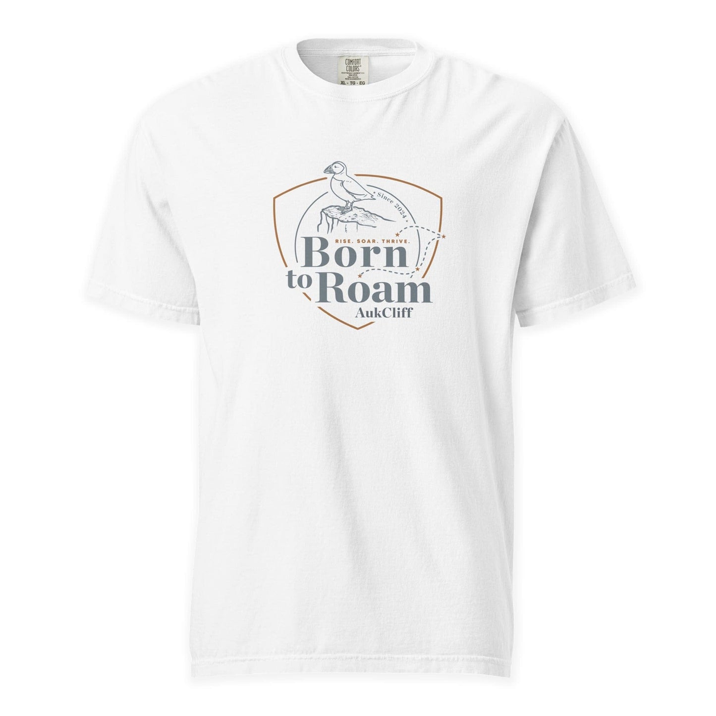 AukCliff® The Origin Collection T-shirt White / S Born to Roam Comfort Colors T-Shirt