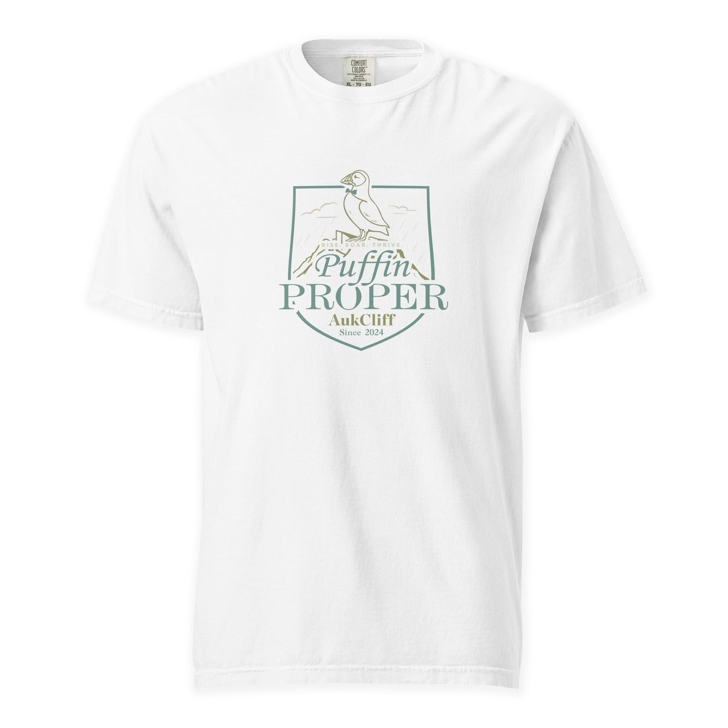 AukCliff® The Origin Collection T-shirt White / S Puffin Proper Comfort Colors T-Shirt