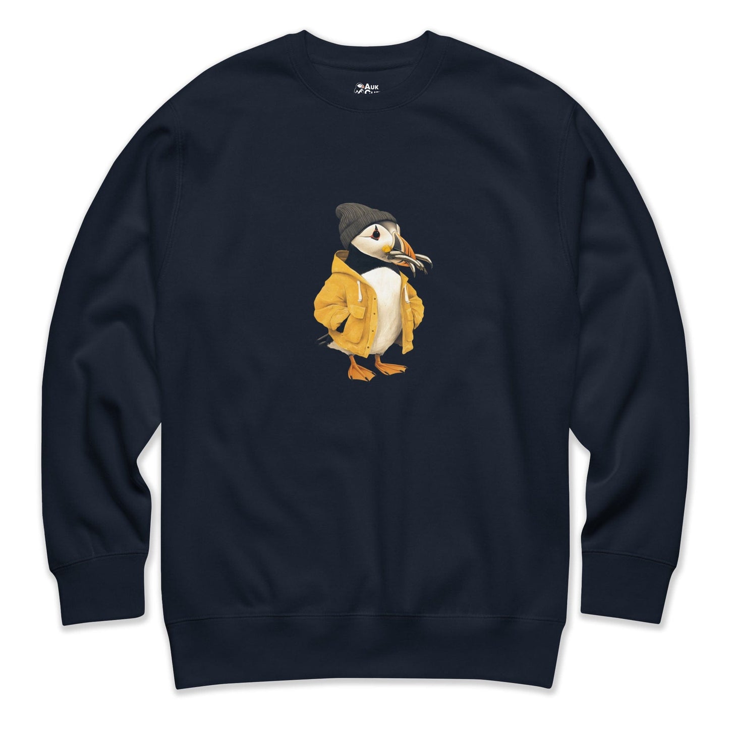 AukCliff Trailblazer Collection Graphic Sweatshirts Navy Blazer / S Captain Puffin™ Catch of the Day Sweatshirt