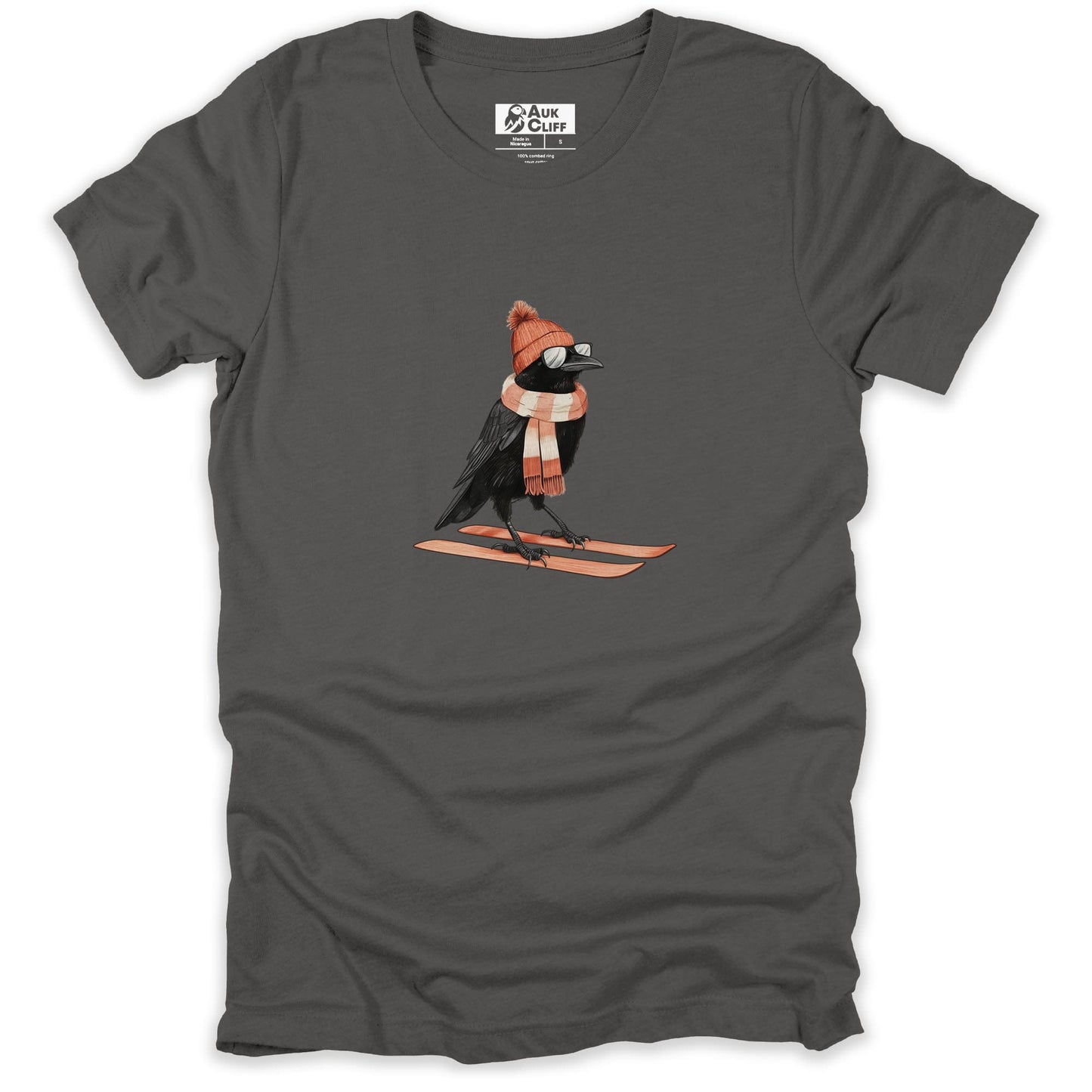 AukCliff Trailblazer Collection Graphic Tees Asphalt / S Trailblazer Raven Skiing T-shirt
