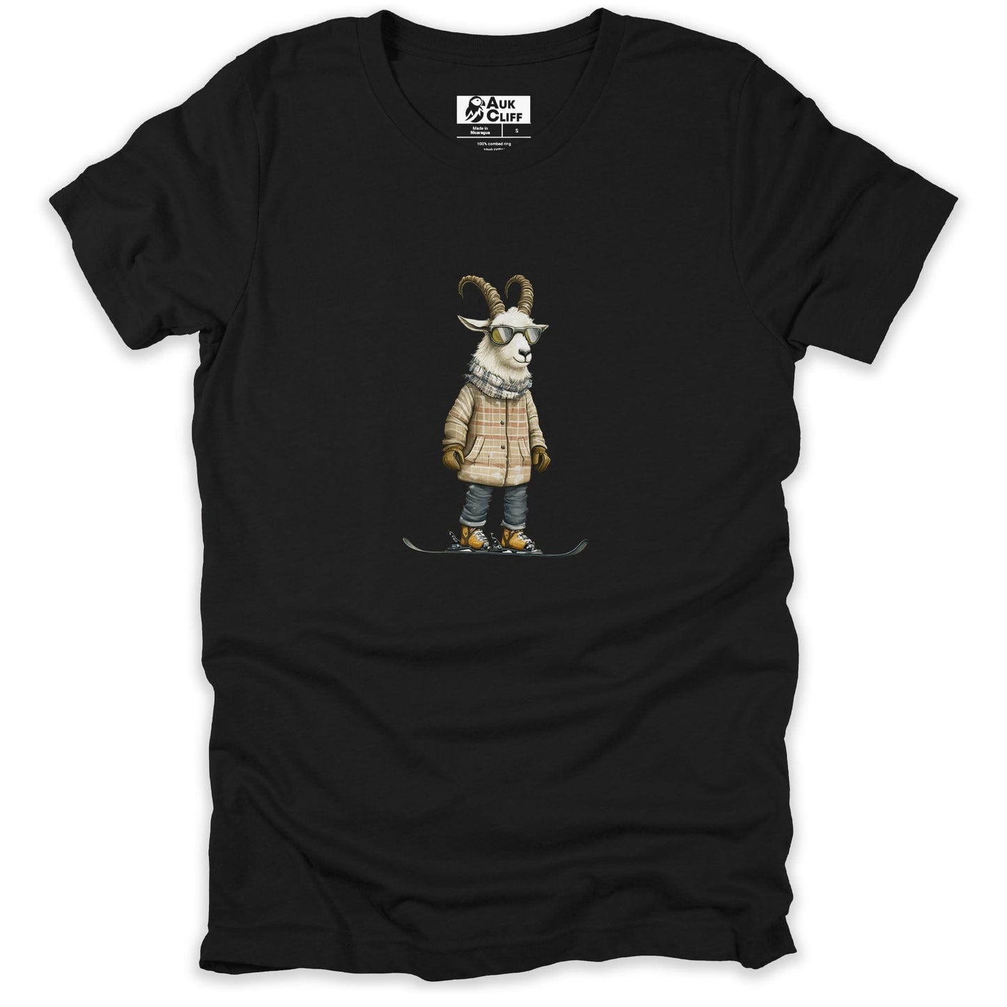 AukCliff Trailblazer Collection Graphic Tees Black / S Trailblazer Mountain Goat Snowboarding T-shirt