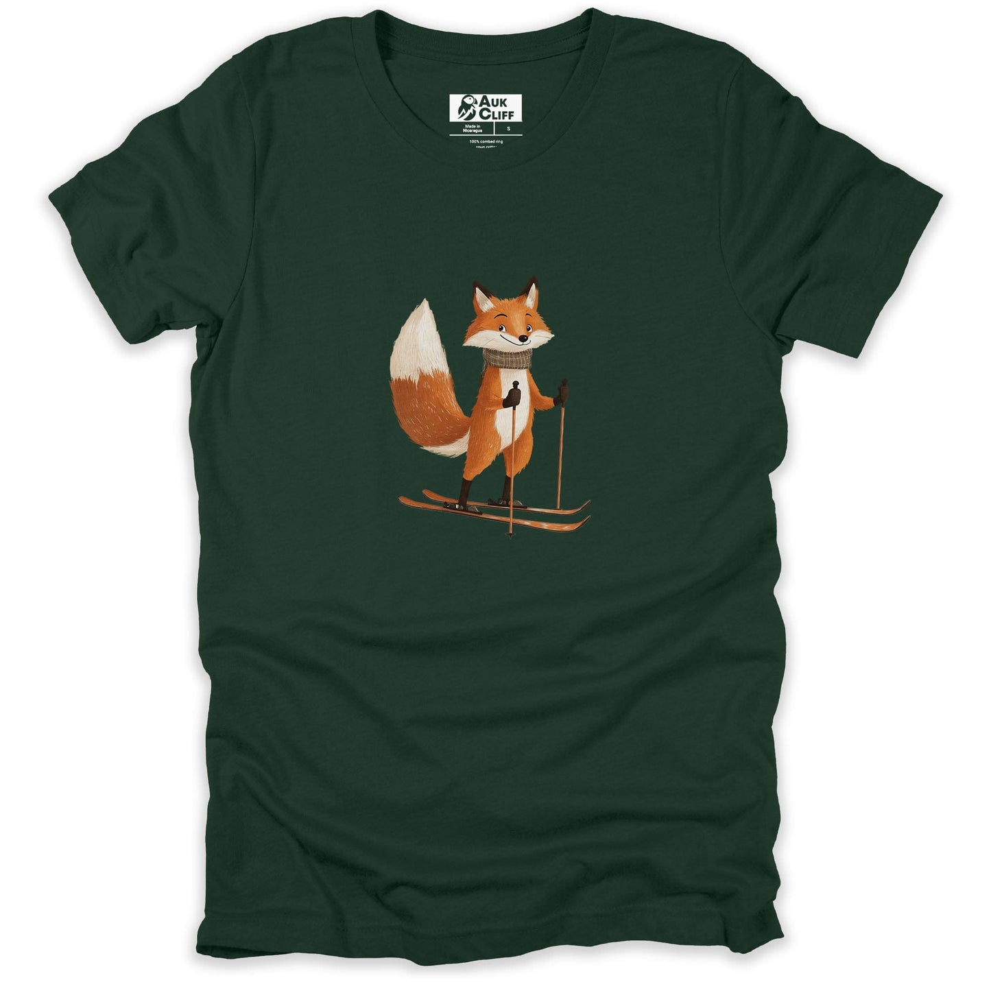 AukCliff Trailblazer Collection Graphic Tees Forest / S Trailblazer Fox Skiing T-shirt