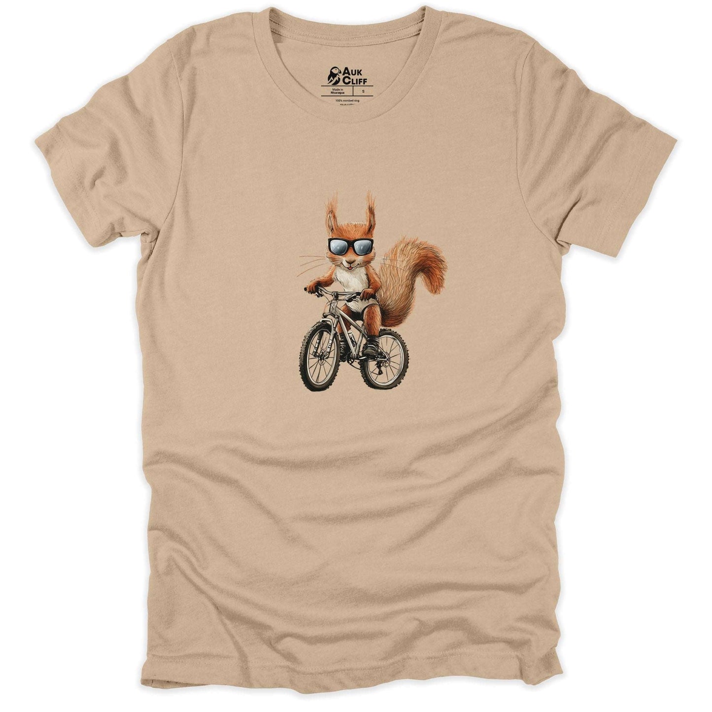 AukCliff Trailblazer Collection Graphic Tees Tan / S Trailblazer Squirrel Mountain Biking T-shirt