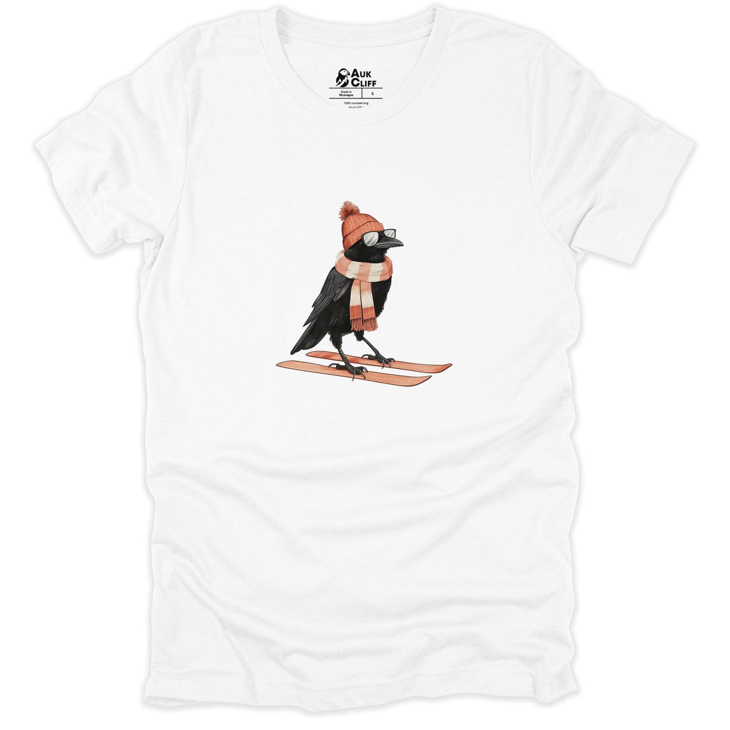 AukCliff Trailblazer Collection Graphic Tees White / S Trailblazer Raven Skiing T-shirt