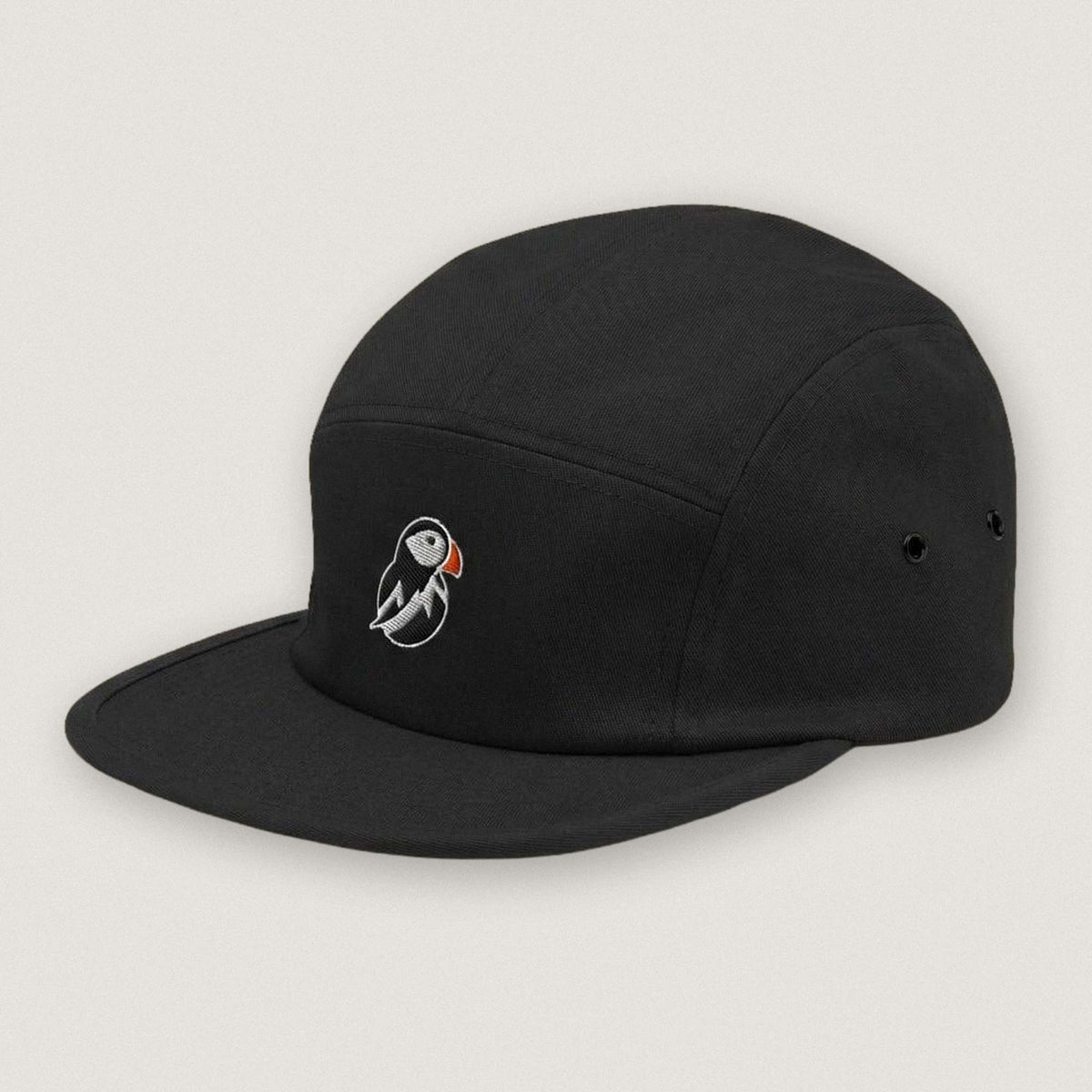 AukCliff Trekker’s Choice 5 Panel Cap Black Simple 5 Panel Cap