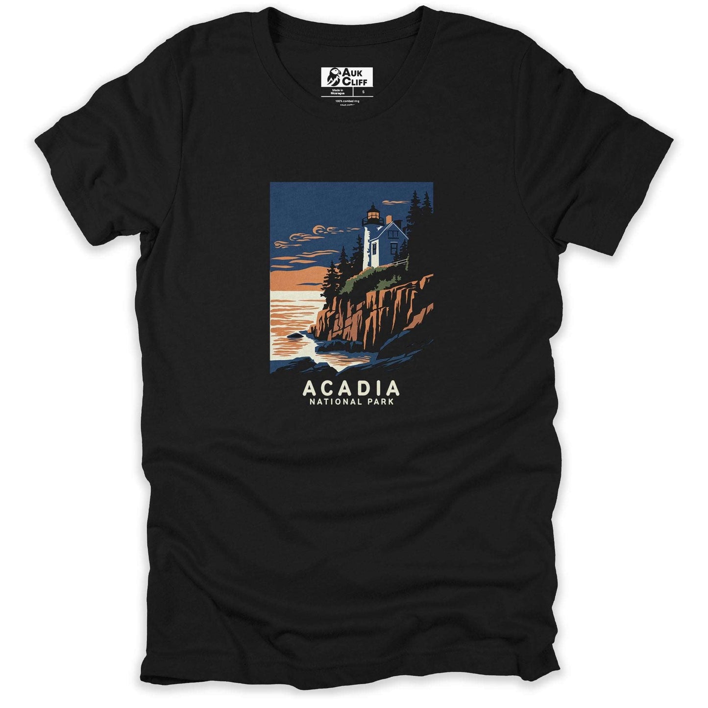 AukCliff USA National Park T-shirt Black / S Acadia National Park T-shirt