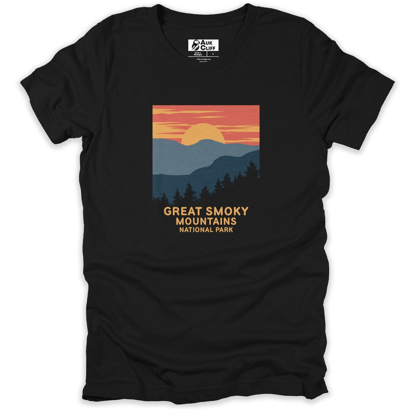 AukCliff USA National Park T-shirt Black / S Great Smoky Mountains National Park T-shirt