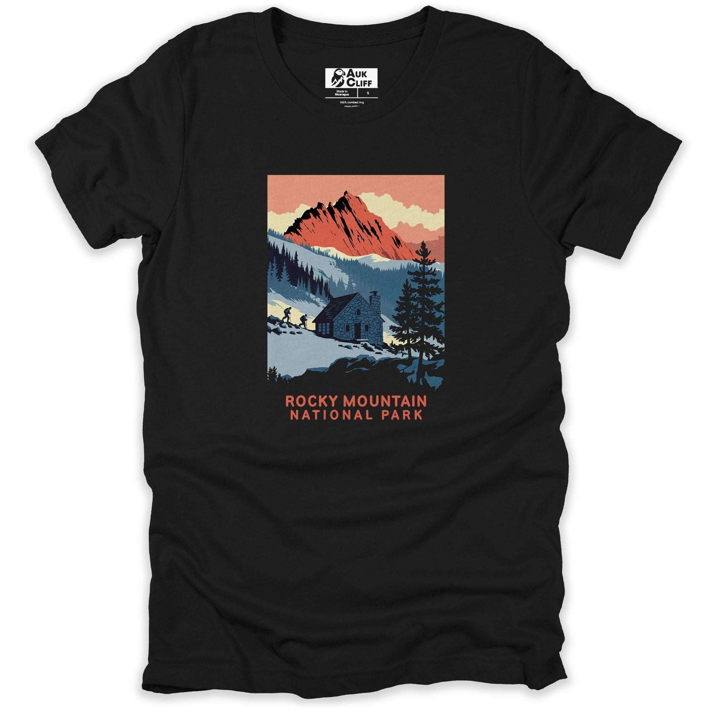 AukCliff USA National Park T-shirt Black / S Rocky Mountain National Park T-shirt
