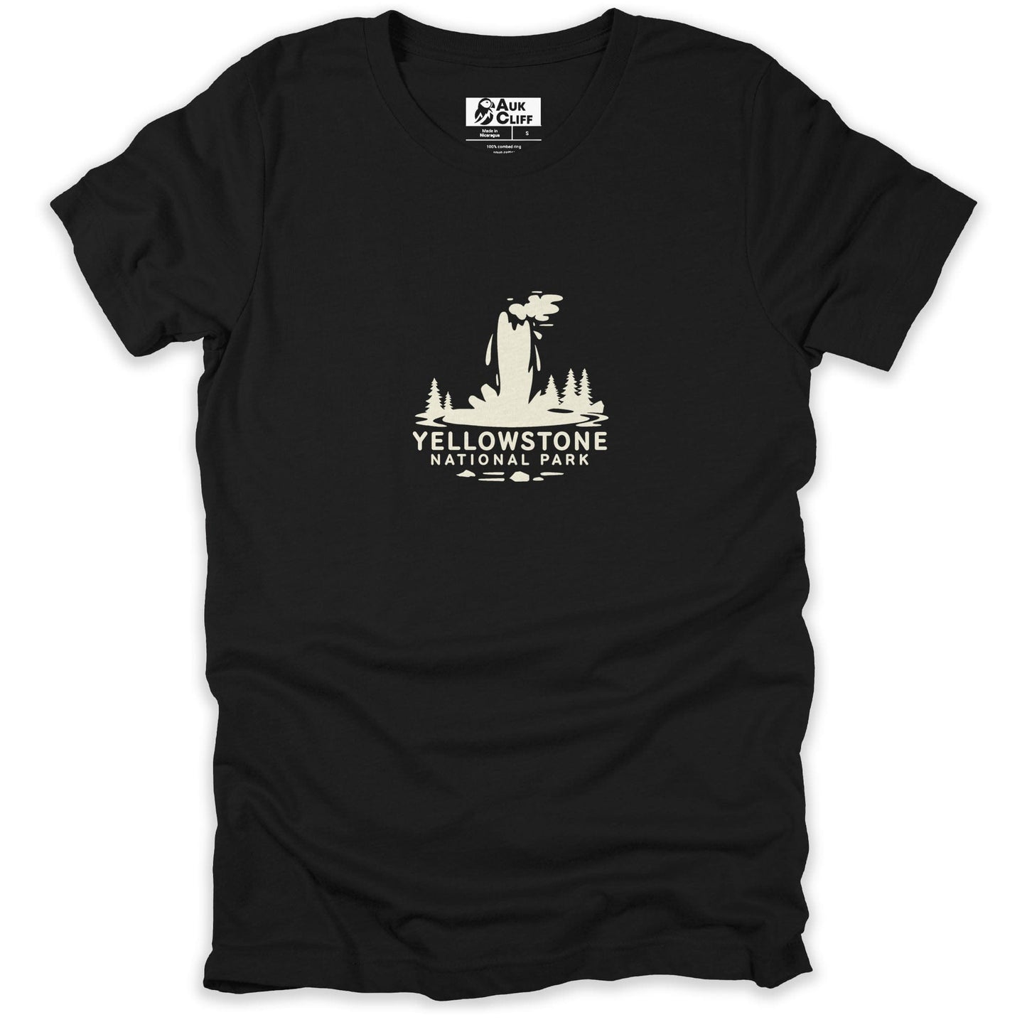 AukCliff USA National Park T-shirt Black / S Yellowstone National Park Minimalist T-shirt