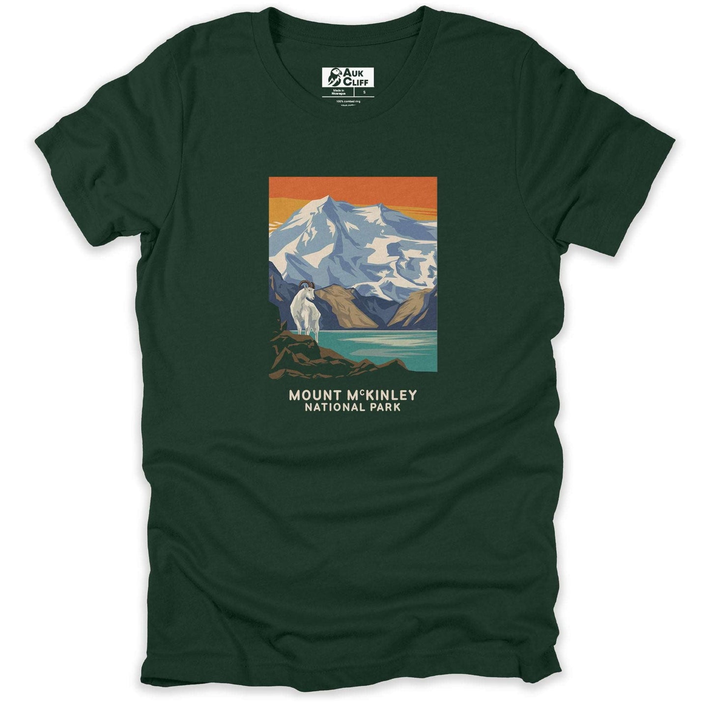 AukCliff USA National Park T-shirt Forest / S Mount McKinley National Park T-shirt
