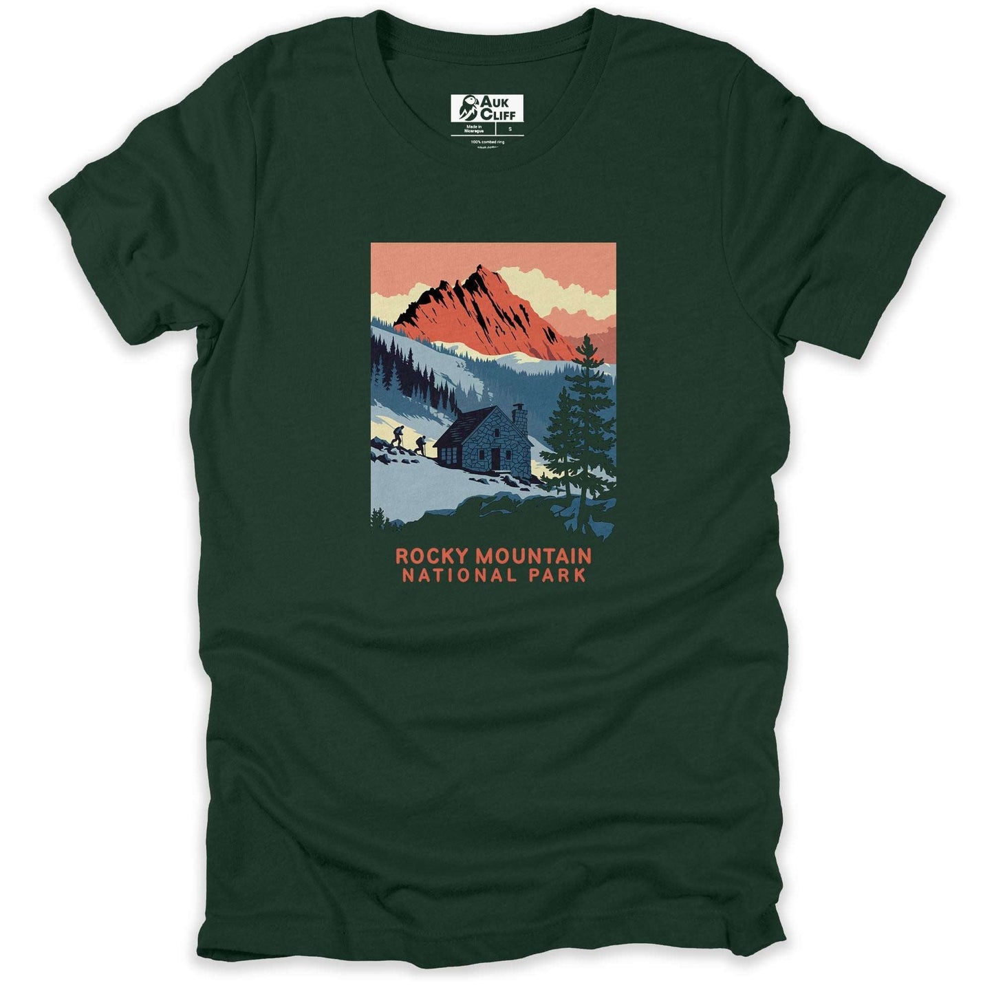 AukCliff USA National Park T-shirt Forest / S Rocky Mountain National Park T-shirt