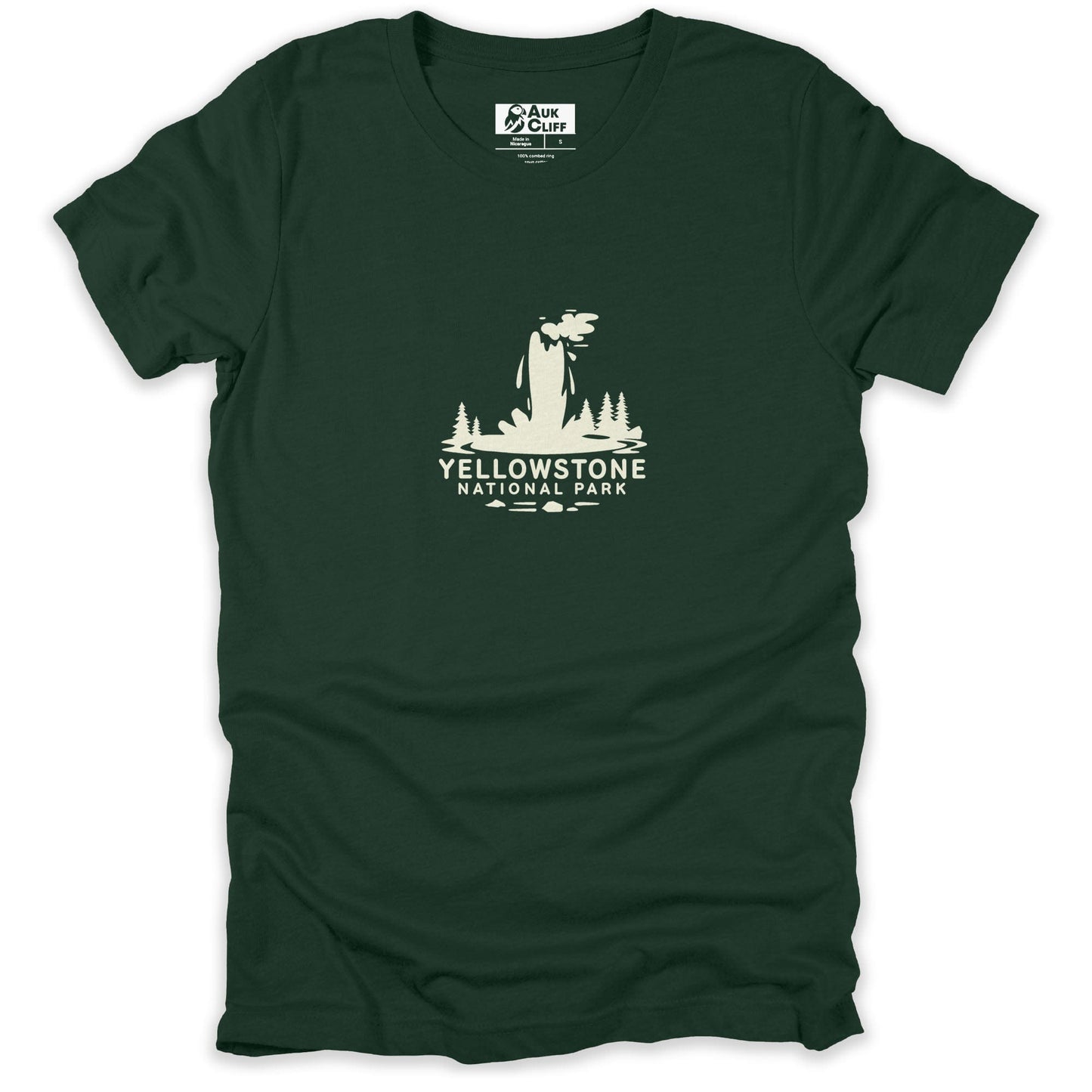 AukCliff USA National Park T-shirt Forest / S Yellowstone National Park Minimalist T-shirt