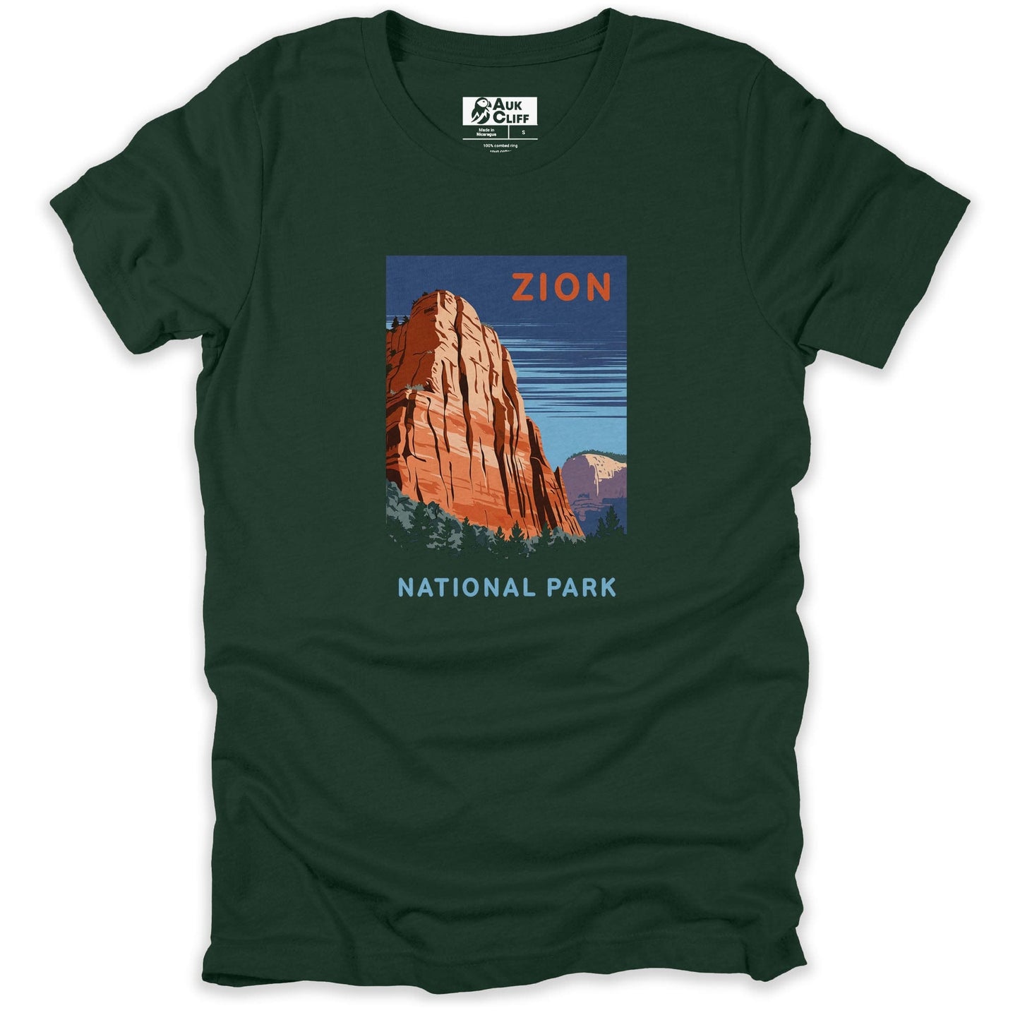AukCliff USA National Park T-shirt Forest / S Zion National Park T-shirt
