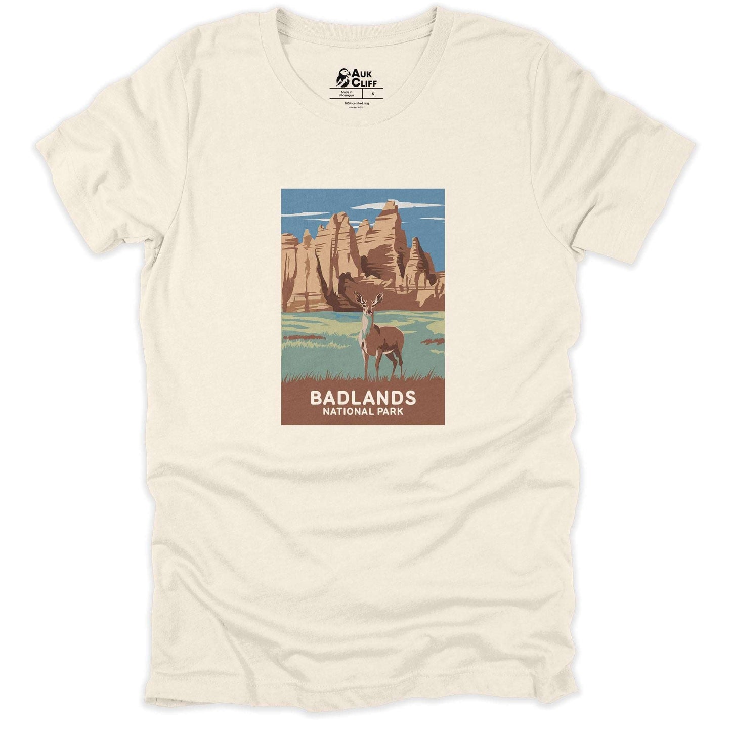 AukCliff USA National Park T-shirt Natural / S Badlands National Park T-shirt