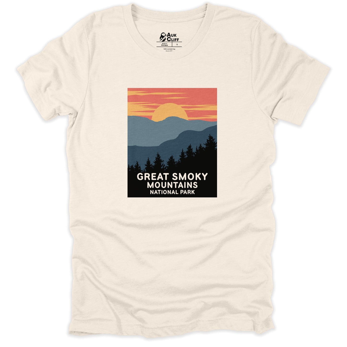 AukCliff USA National Park T-shirt Natural / S Great Smoky Mountains National Park T-shirt