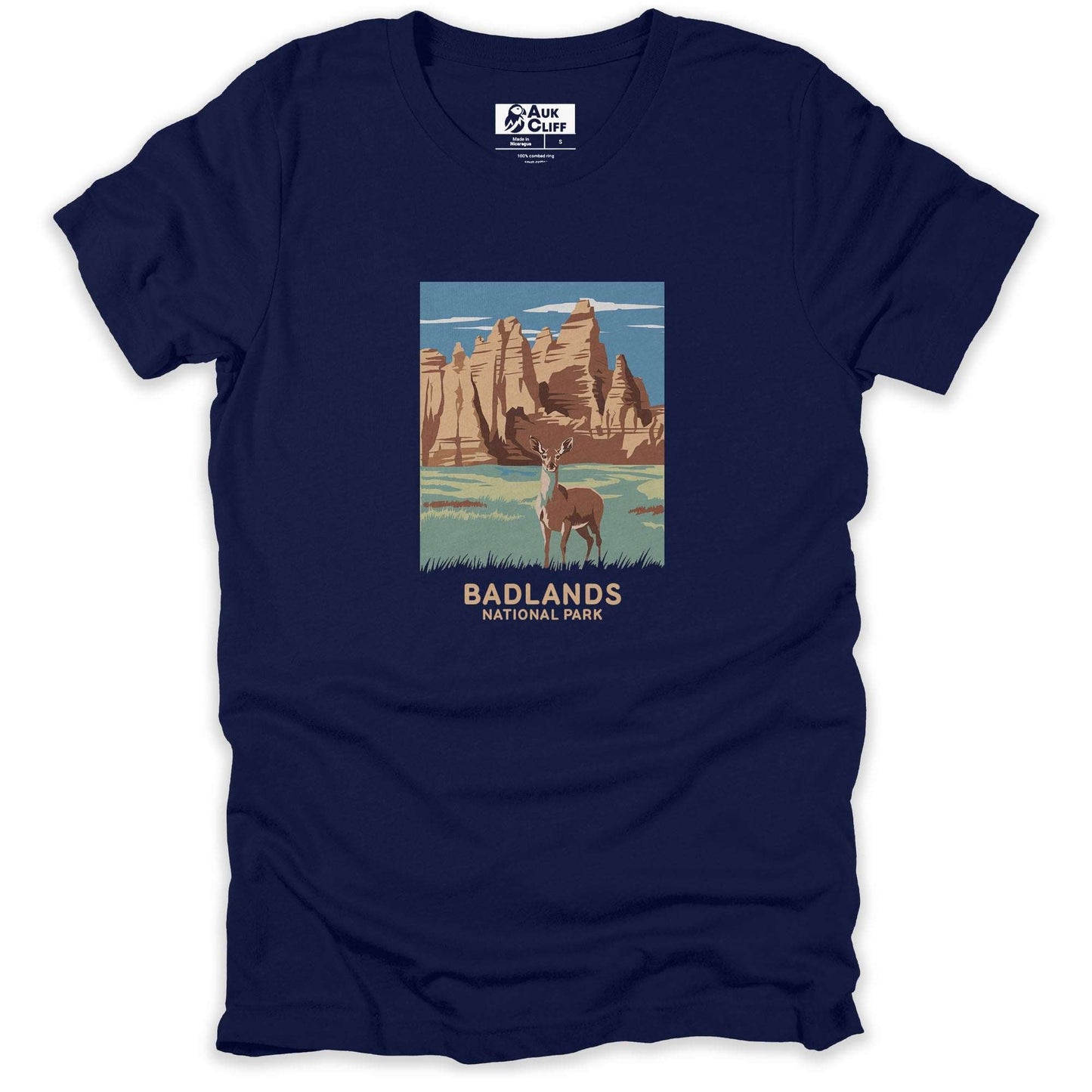 AukCliff USA National Park T-shirt Navy / S Badlands National Park T-shirt