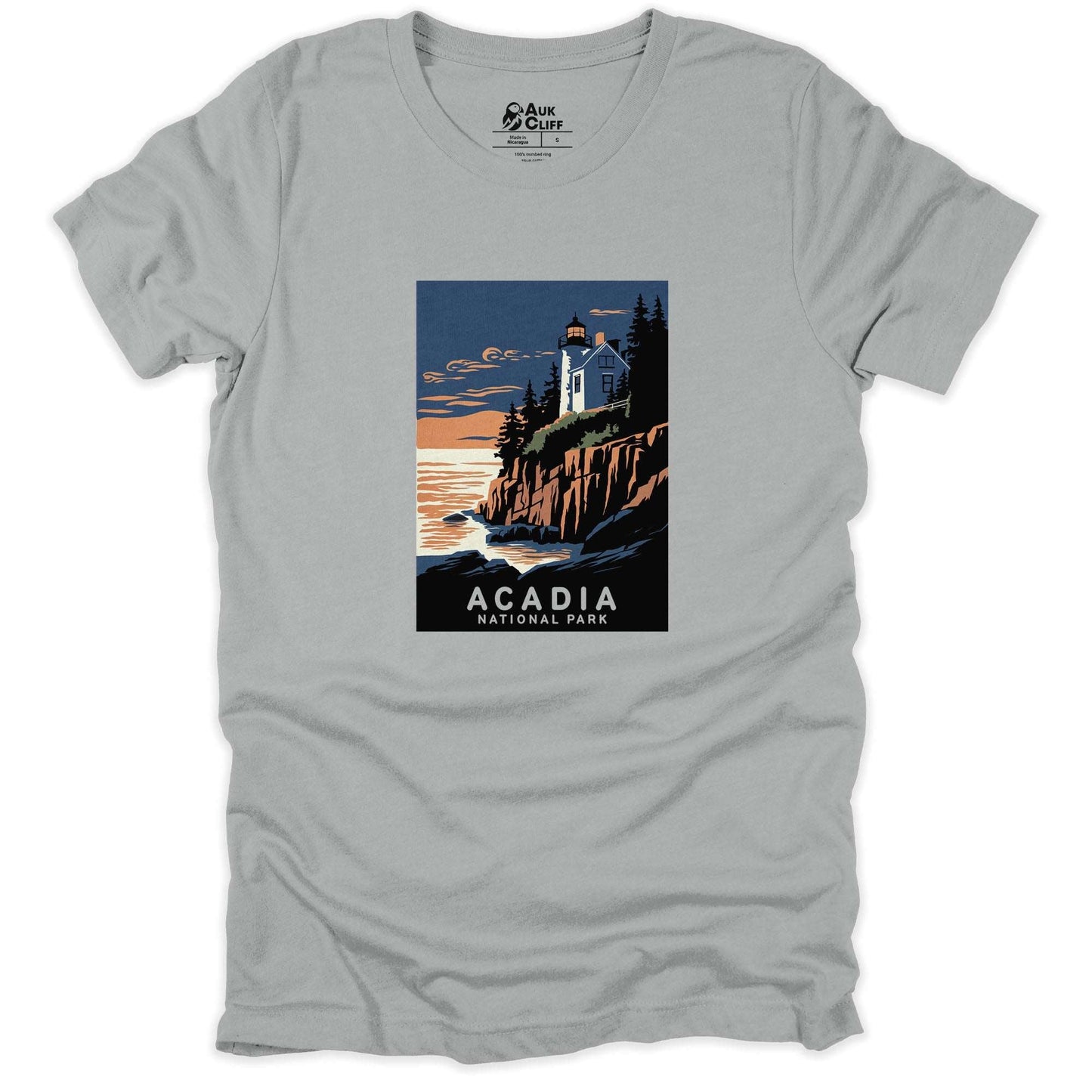 AukCliff USA National Park T-shirt Silver / S Acadia National Park T-shirt