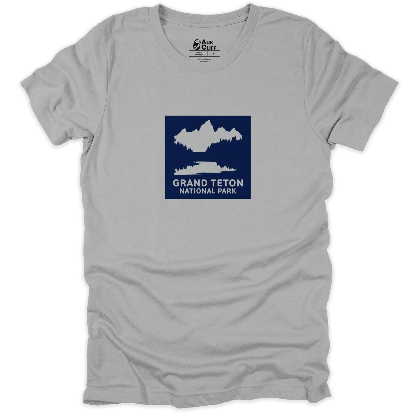 AukCliff USA National Park T-shirt Silver / S Grand Teton National Park Minimalist T-shirt
