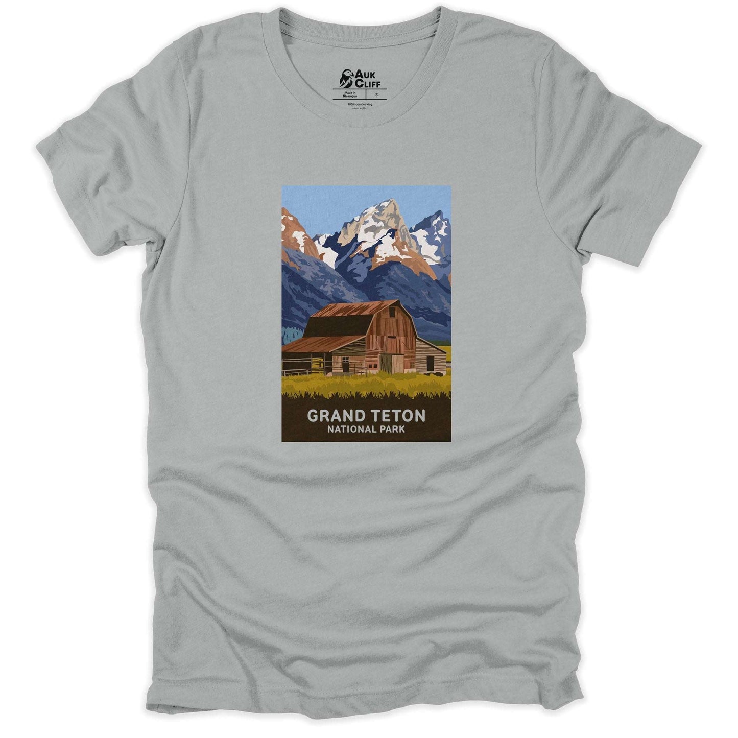 AukCliff USA National Park T-shirt Silver / S Grand Teton National T-shirt