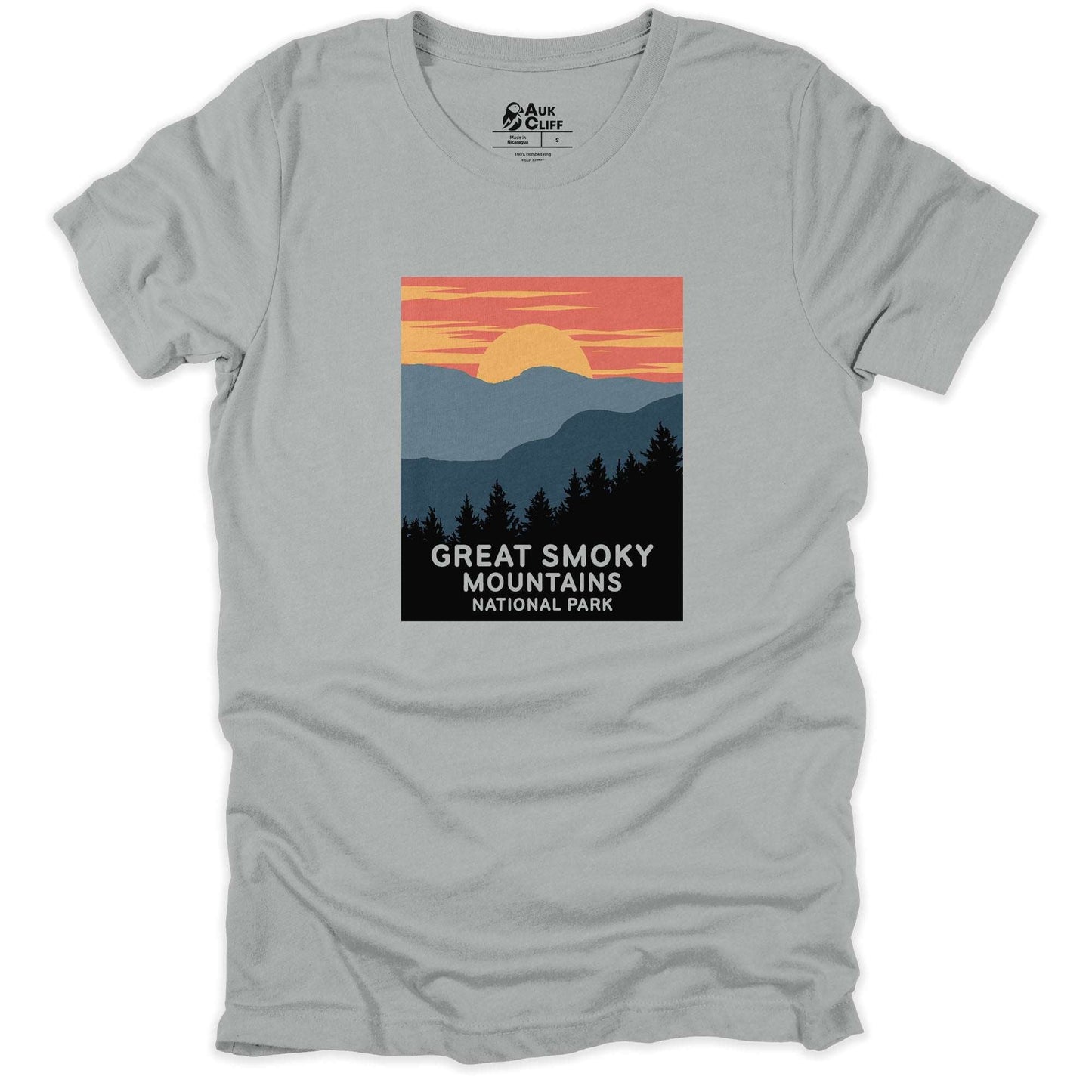 AukCliff USA National Park T-shirt Silver / S Great Smoky Mountains National Park T-shirt