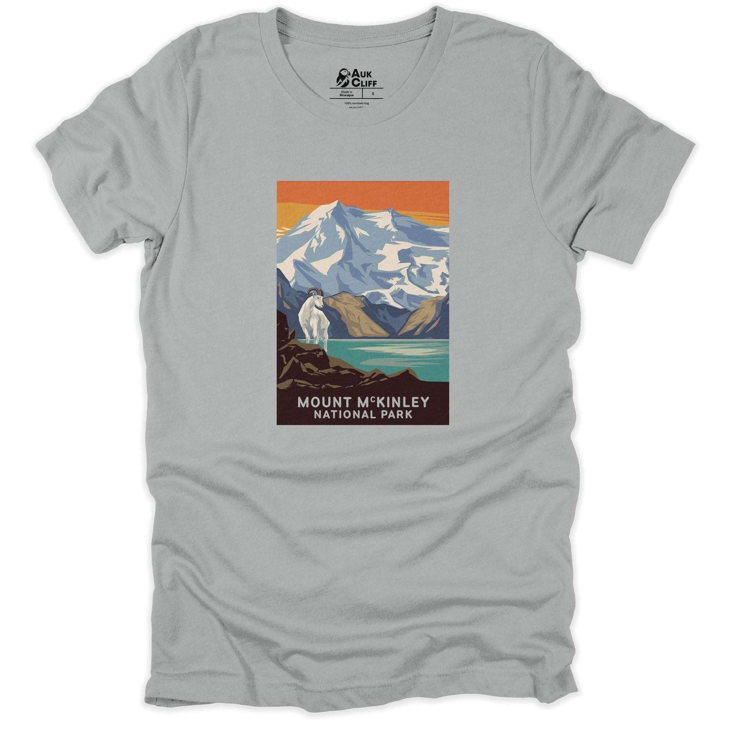 AukCliff USA National Park T-shirt Silver / S Mount McKinley National Park T-shirt
