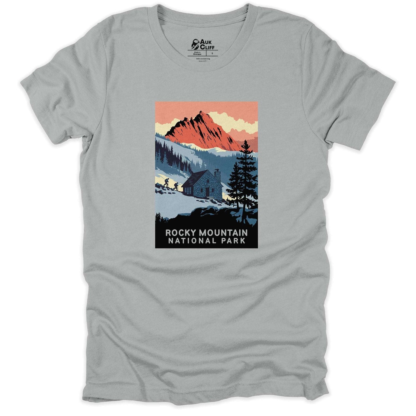 AukCliff USA National Park T-shirt Silver / S Rocky Mountain National Park T-shirt