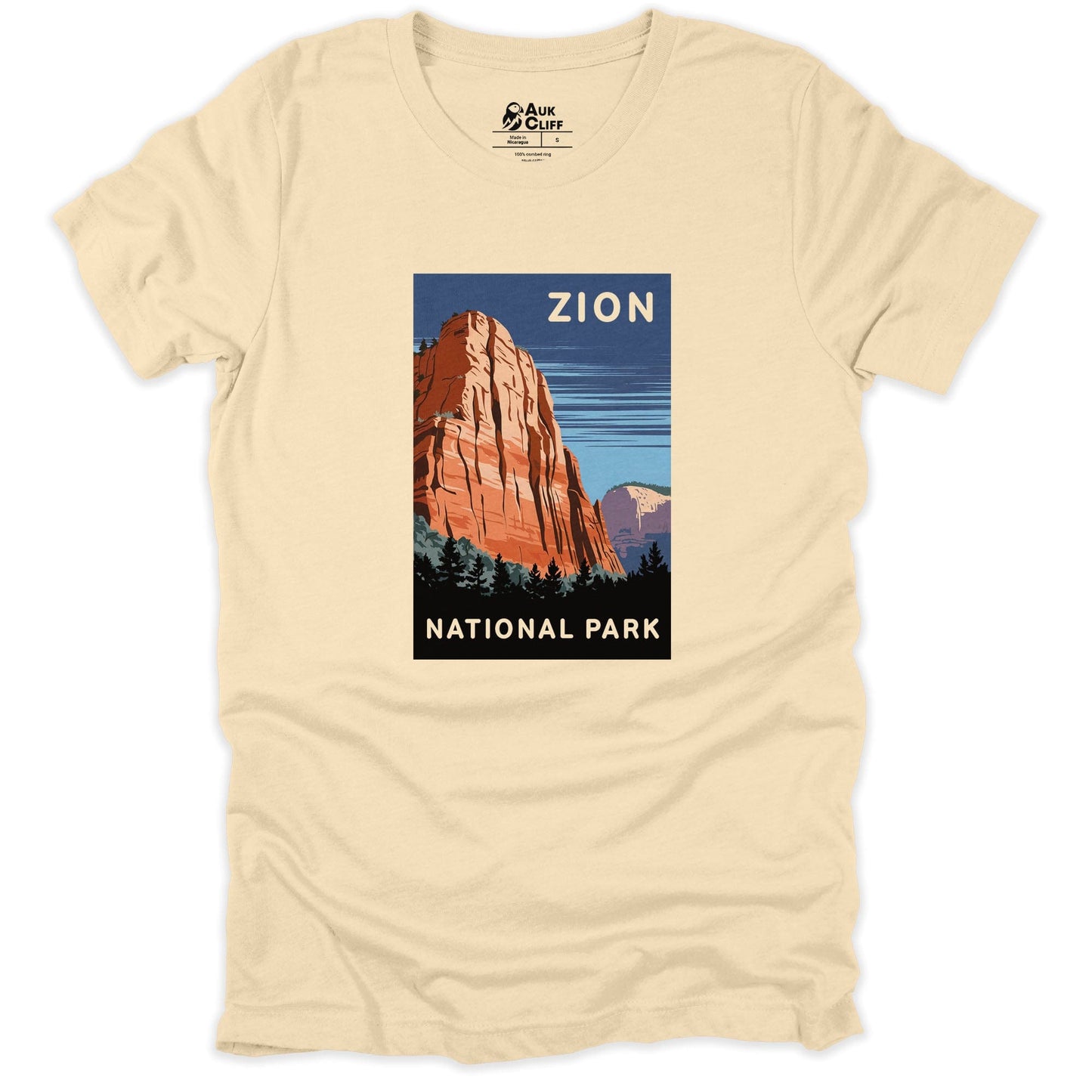 AukCliff USA National Park T-shirt Soft Cream / S Zion National Park T-shirt