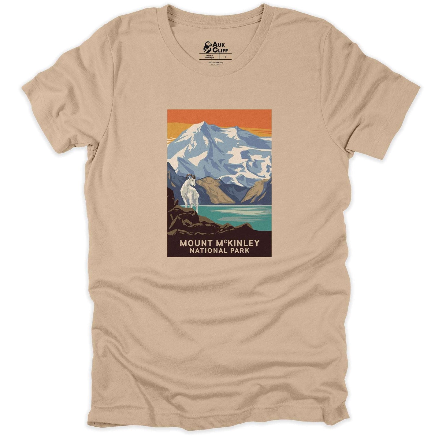 AukCliff USA National Park T-shirt Tan / S Mount McKinley National Park T-shirt